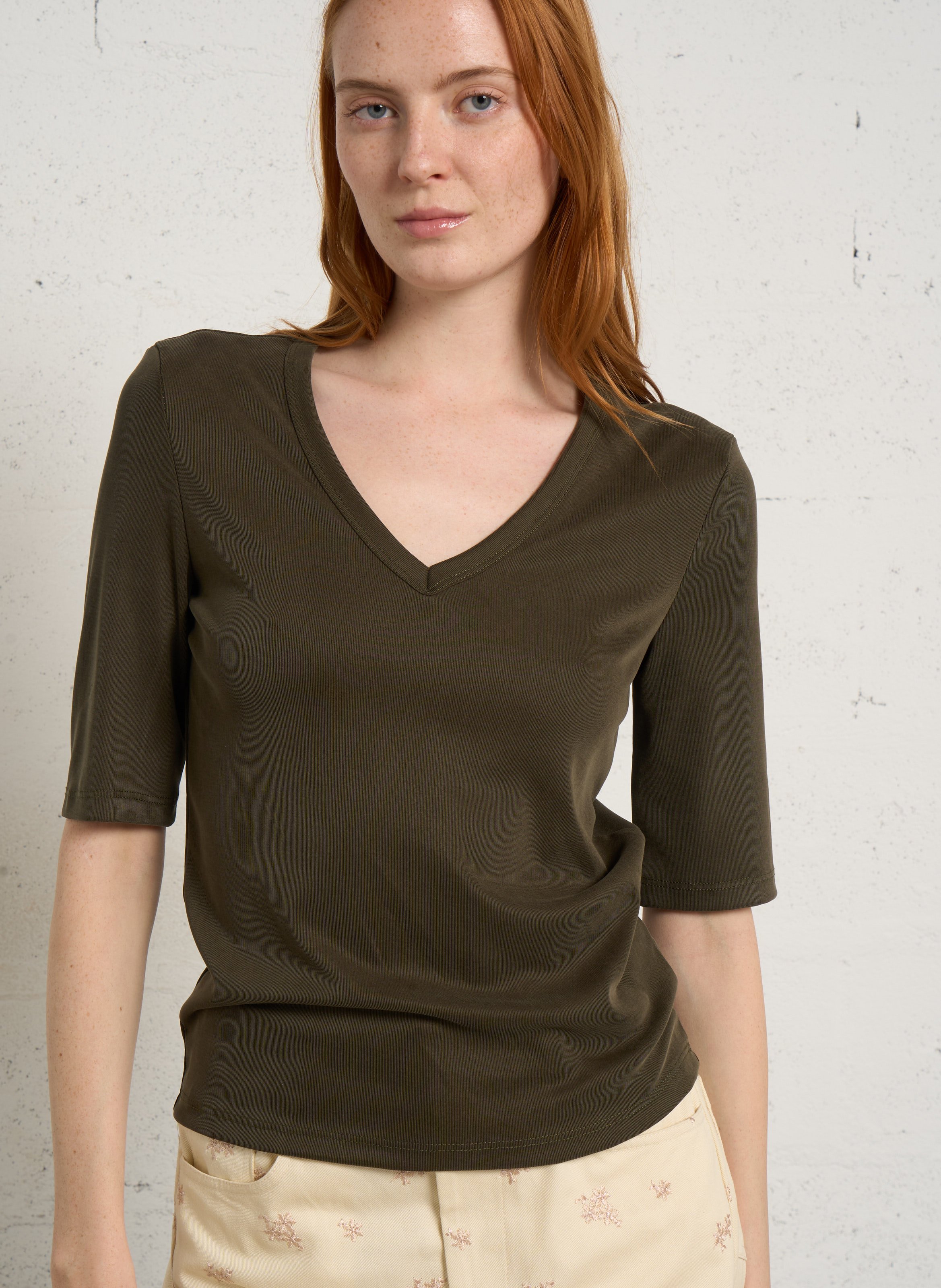 Tee-shirt droit col V IMPERIAL