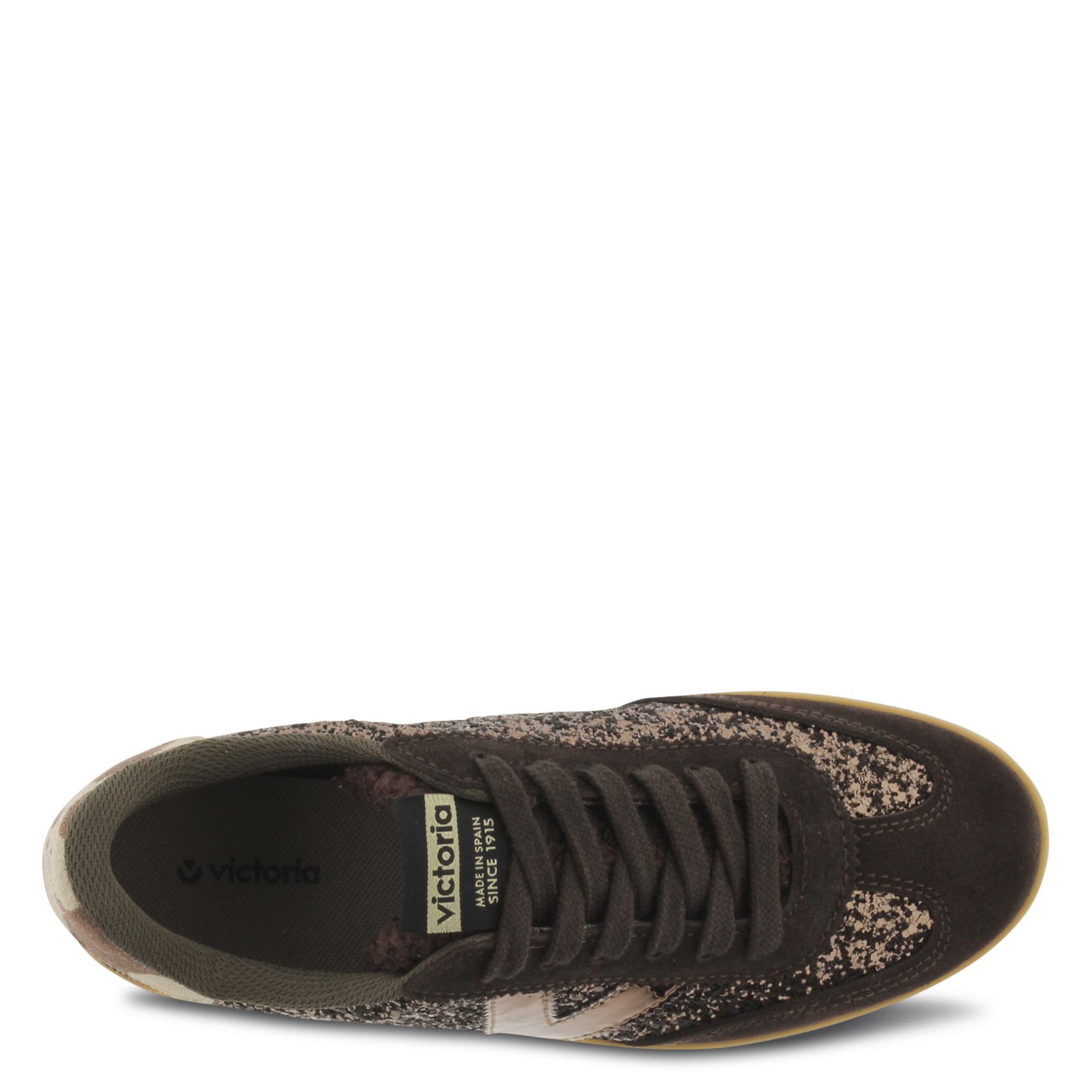 Flache Sneaker mit Strass VICTORIA Braun