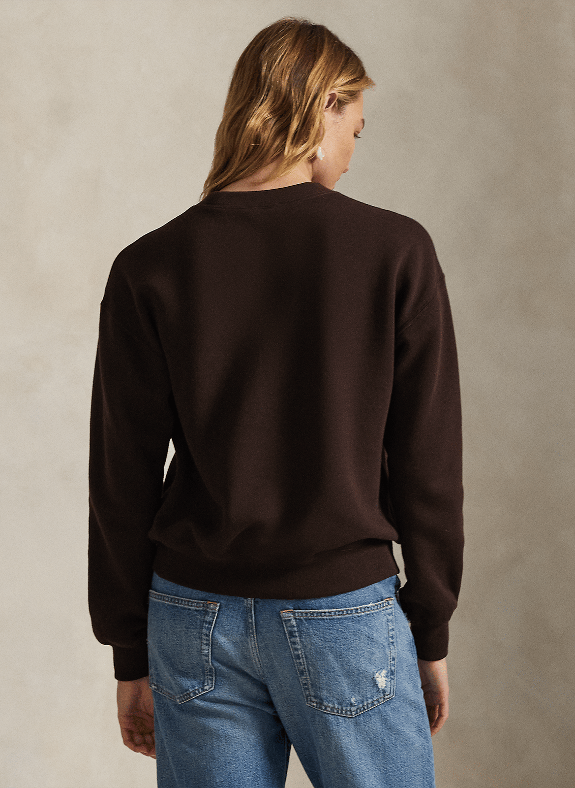 Rundhals-Sweatshirt aus Baumwoll-Mix POLO RALPH LAUREN Braun
