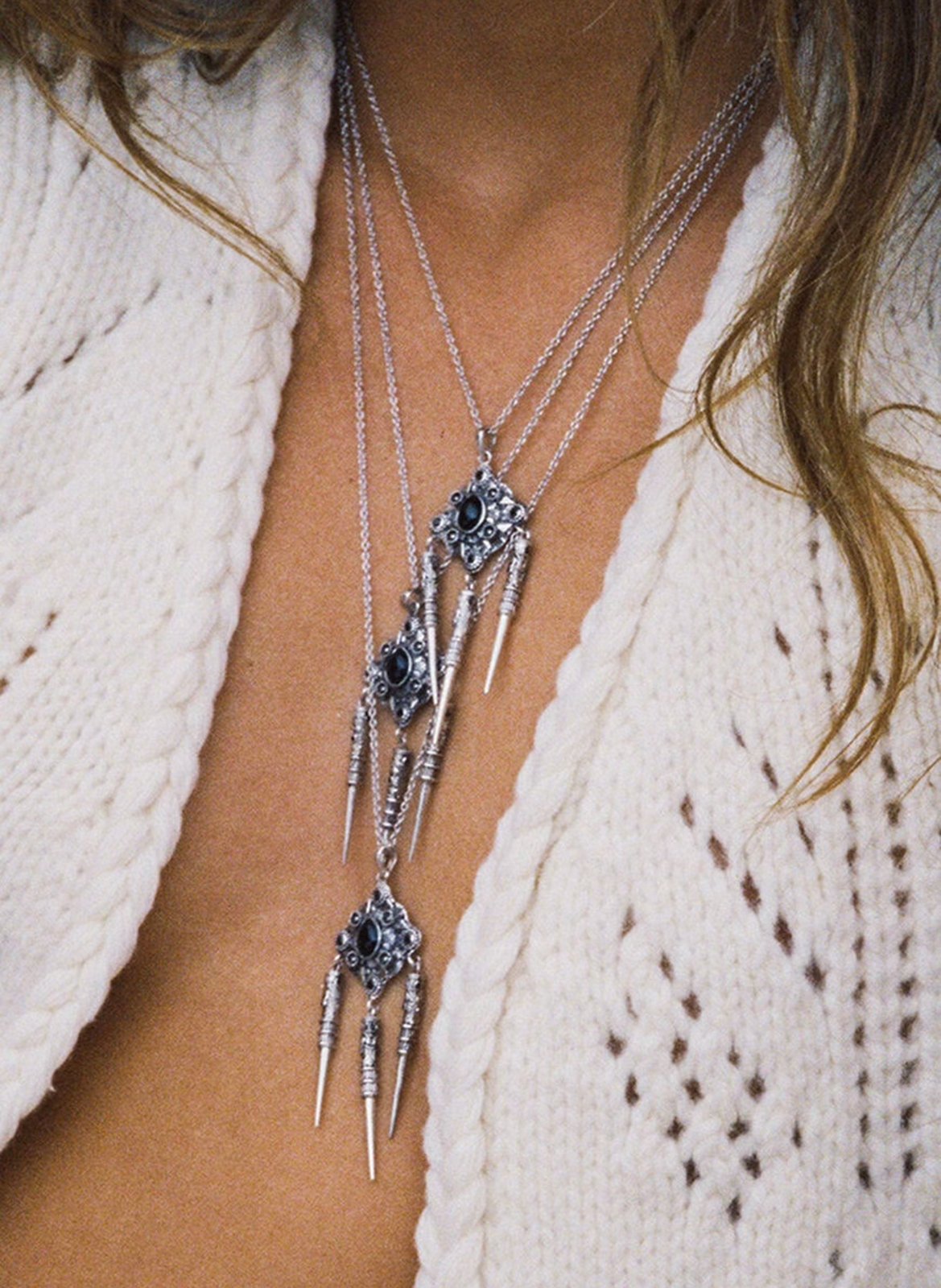 Collier long BA&SH Argent
