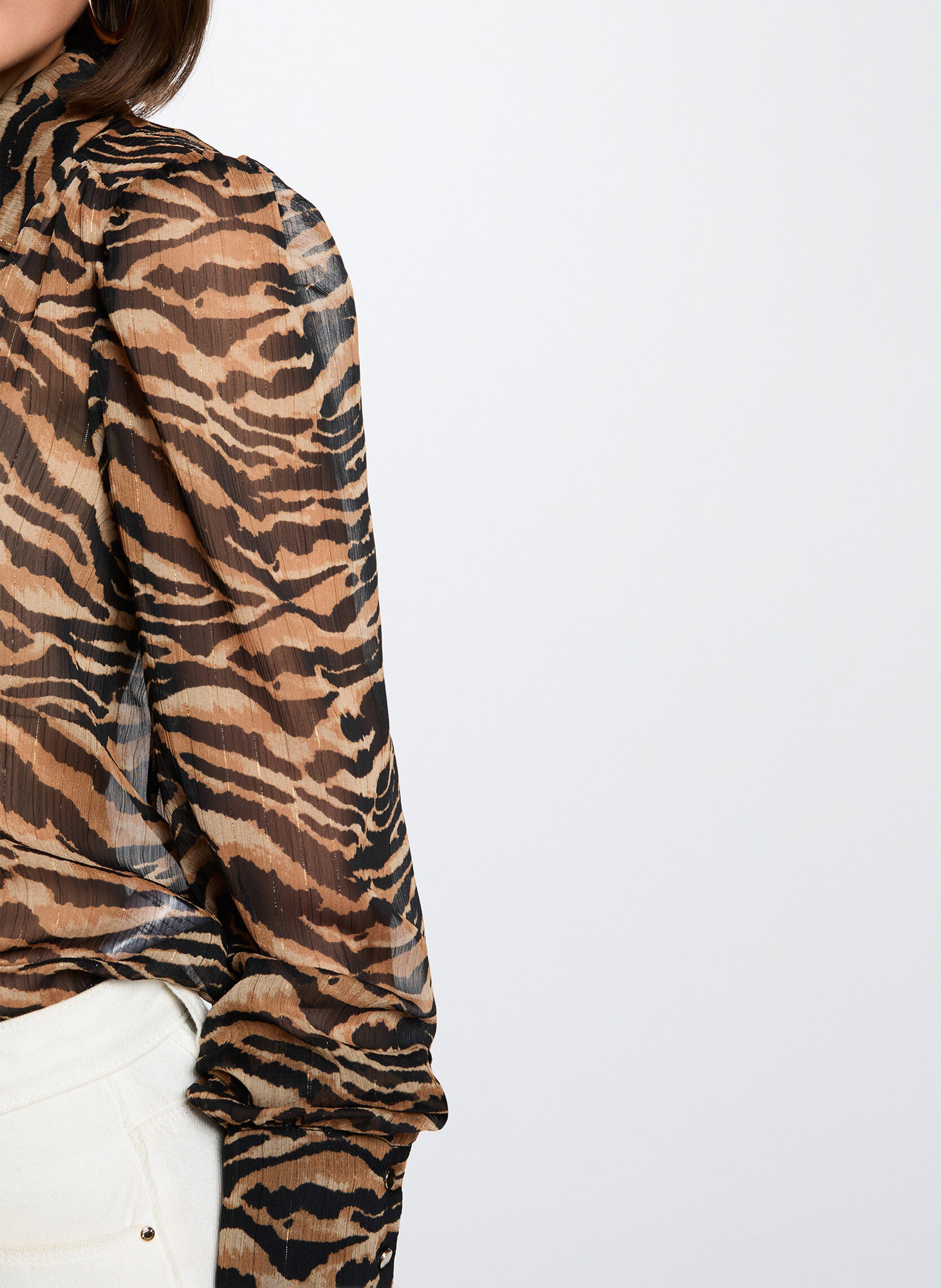 Gerade geschnittene Bluse mit Print MORGAN Mehrfarbig