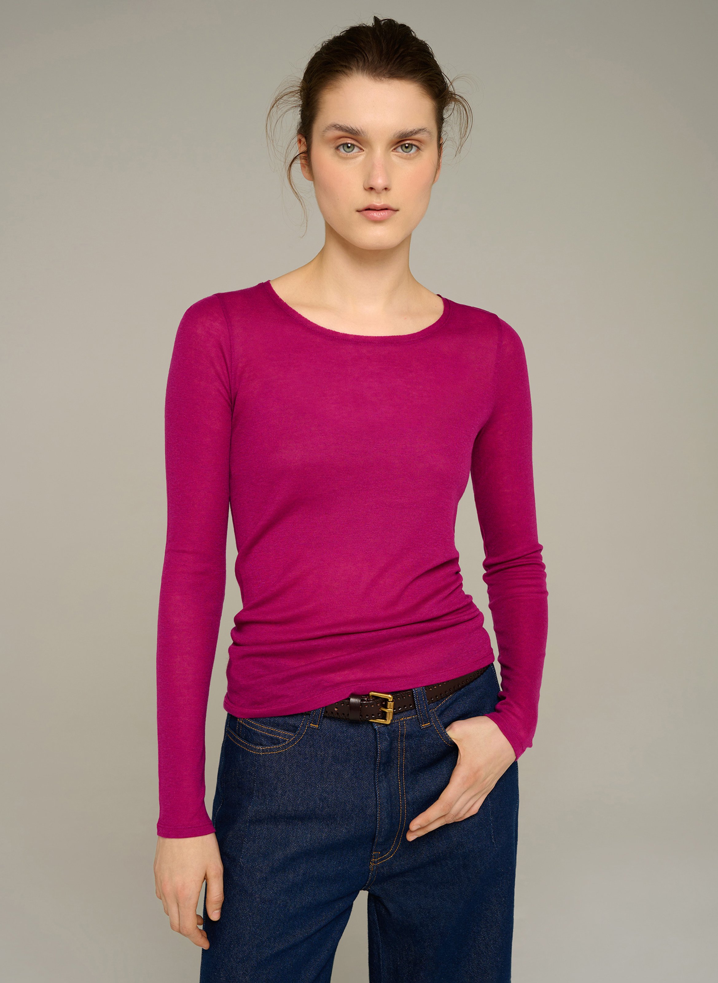Langarmshirt mit Rundhalsausschnitt COTELAC ACOTE