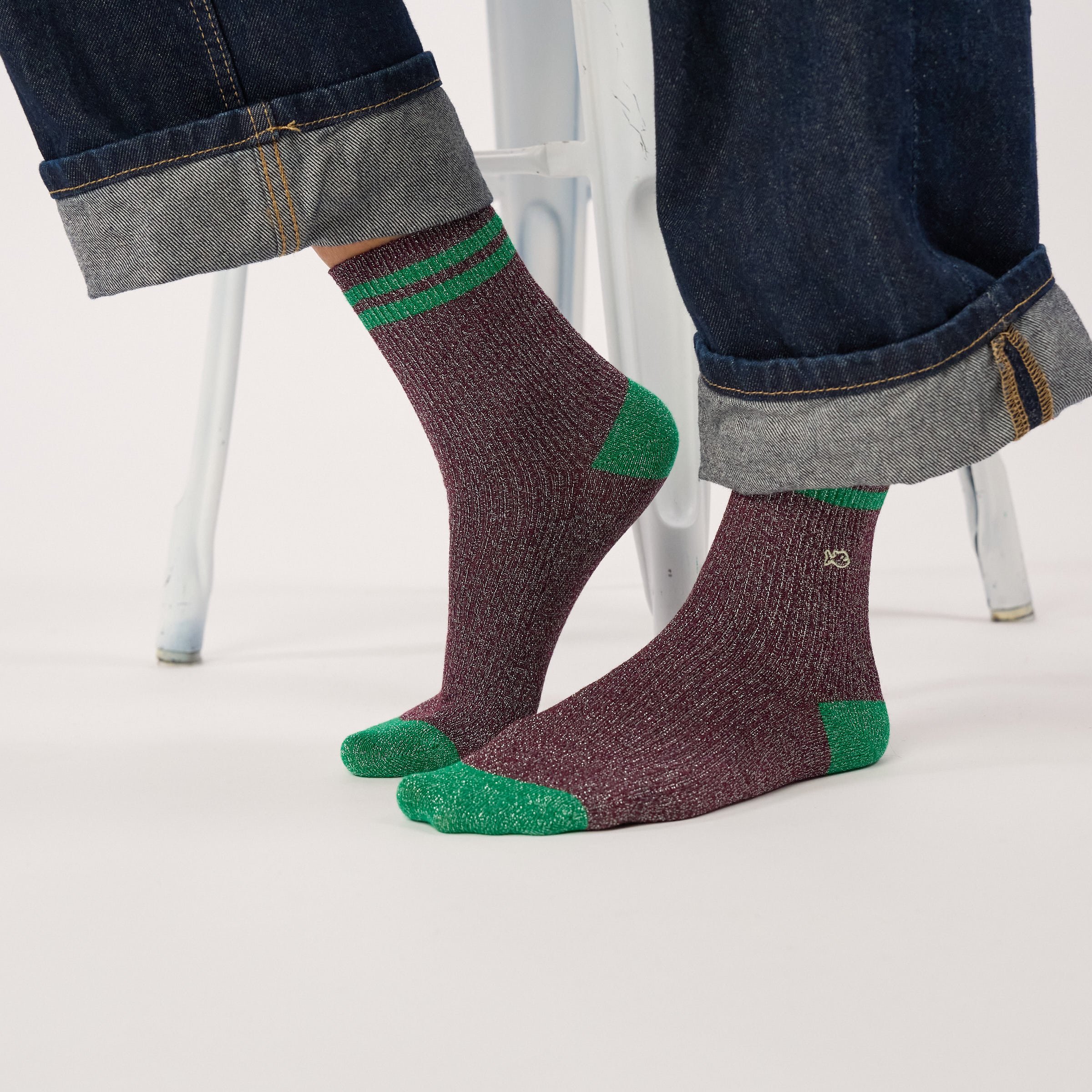 Combed Cotton Vintage Socks | Purple BILLYBELT Women