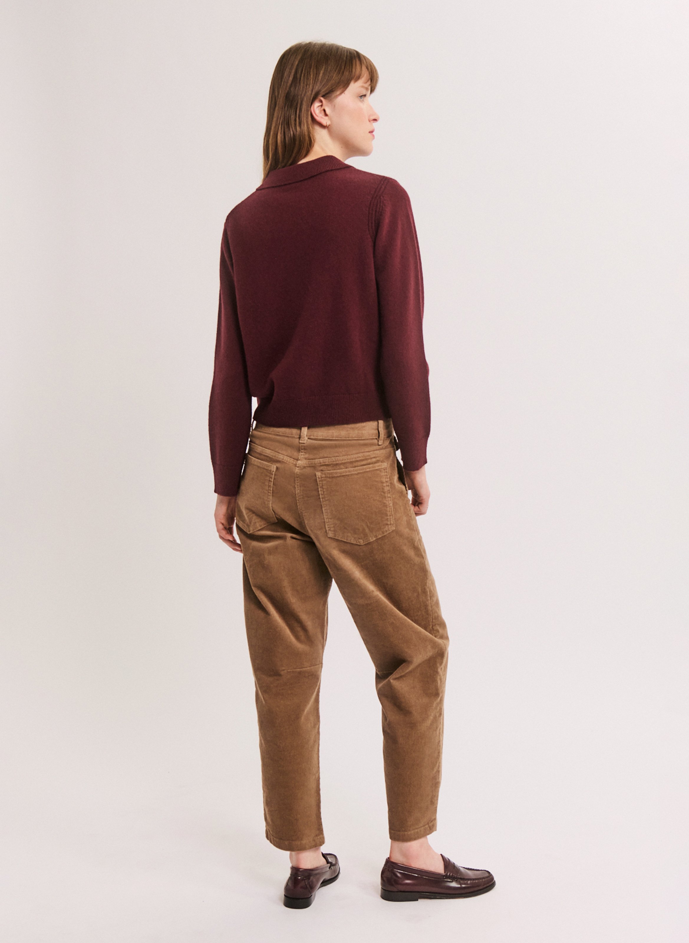 Pull droit en laine mélangée PABLO Rouge