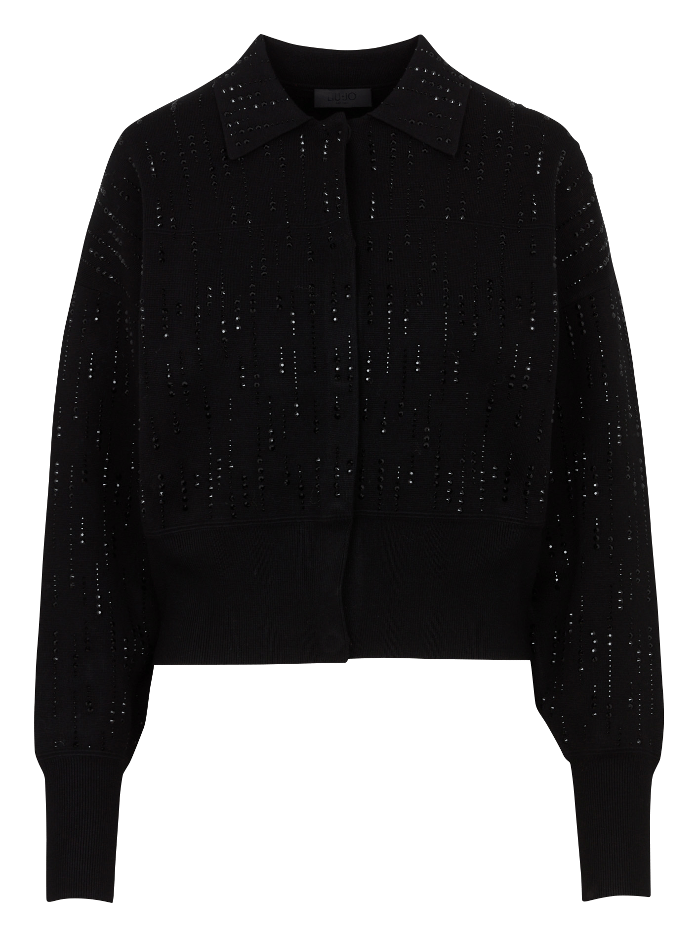 Gilet col classique à strass LIU JO Noir