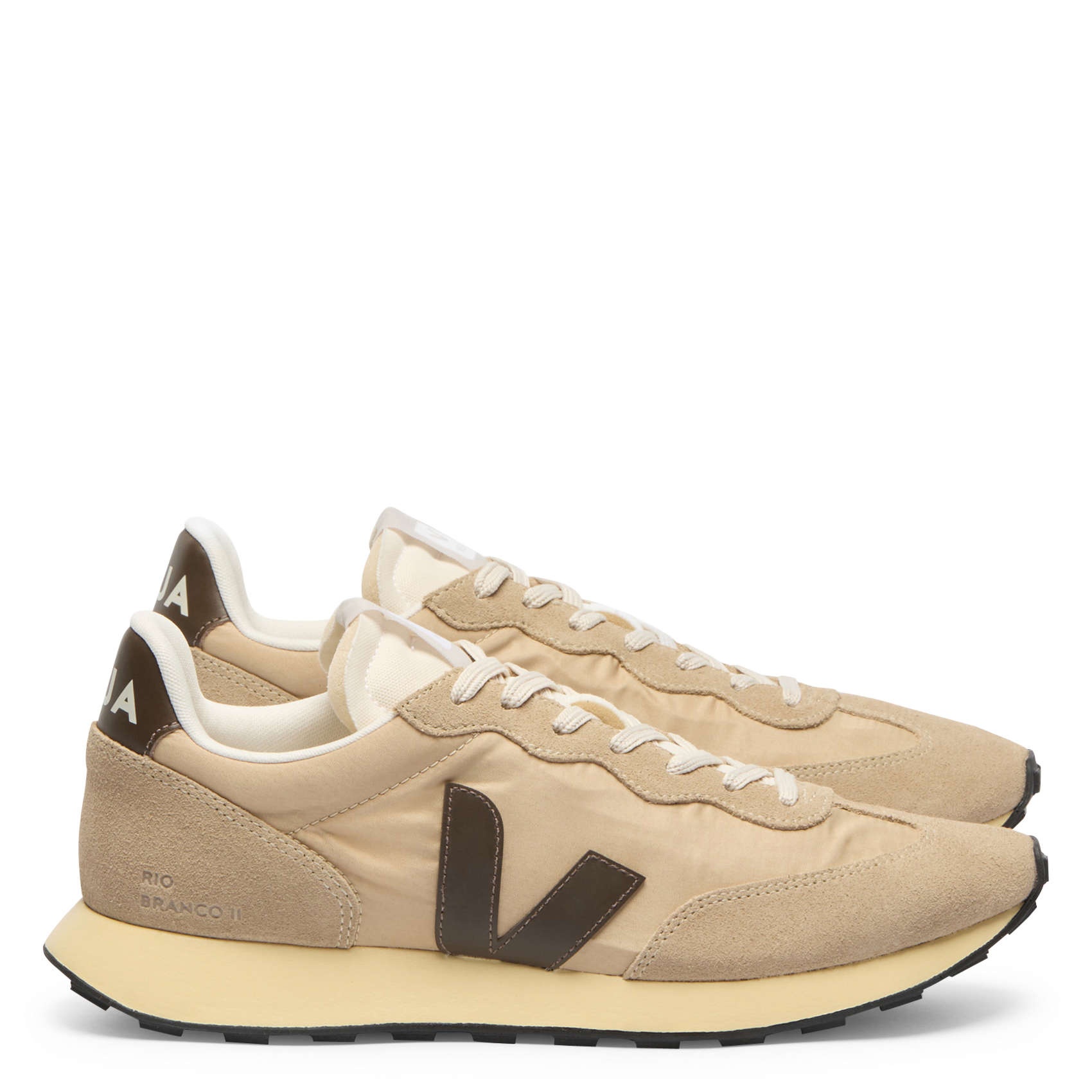 Low-top dual-fabric sneakers VEJA