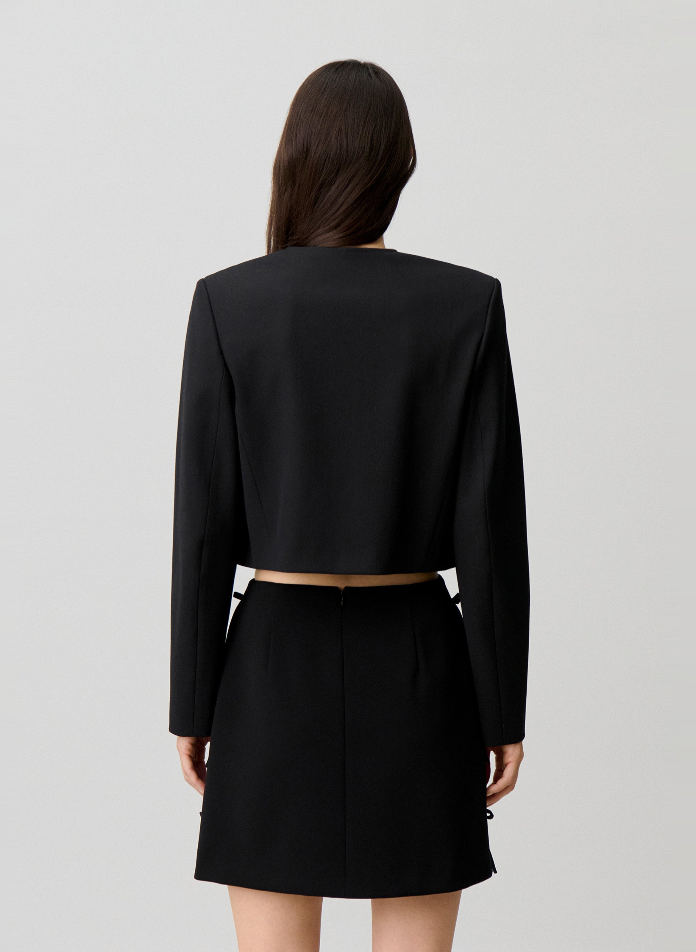 Veste tailleur droite et courte CLAUDIE PIERLOT Noir