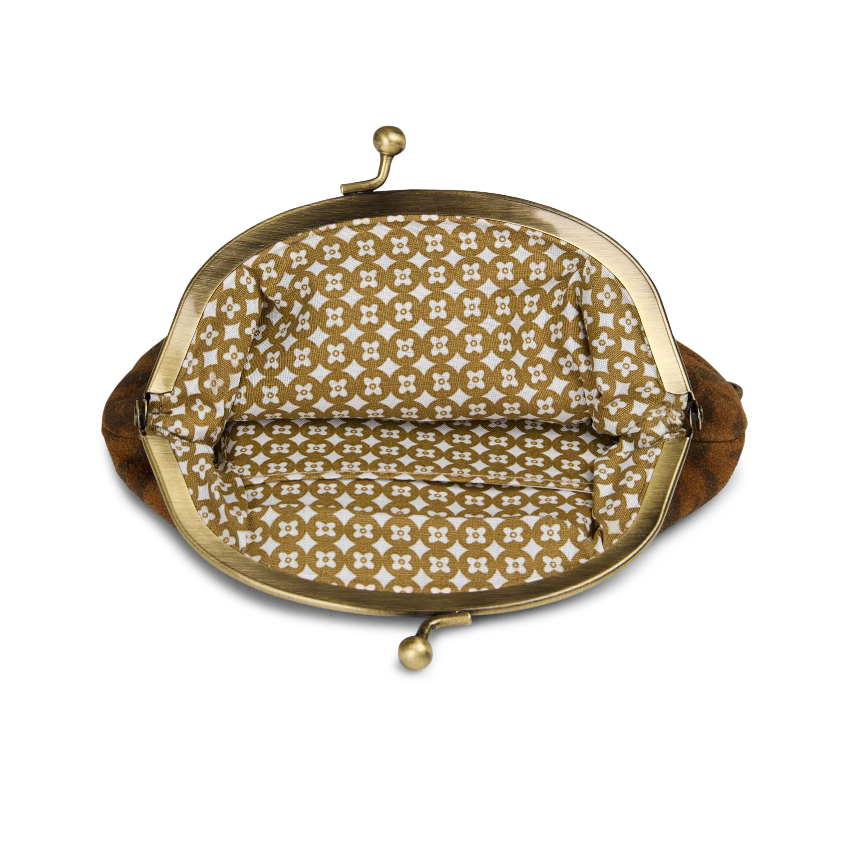 Leren portefeuille met print MILA LOUISE Beige