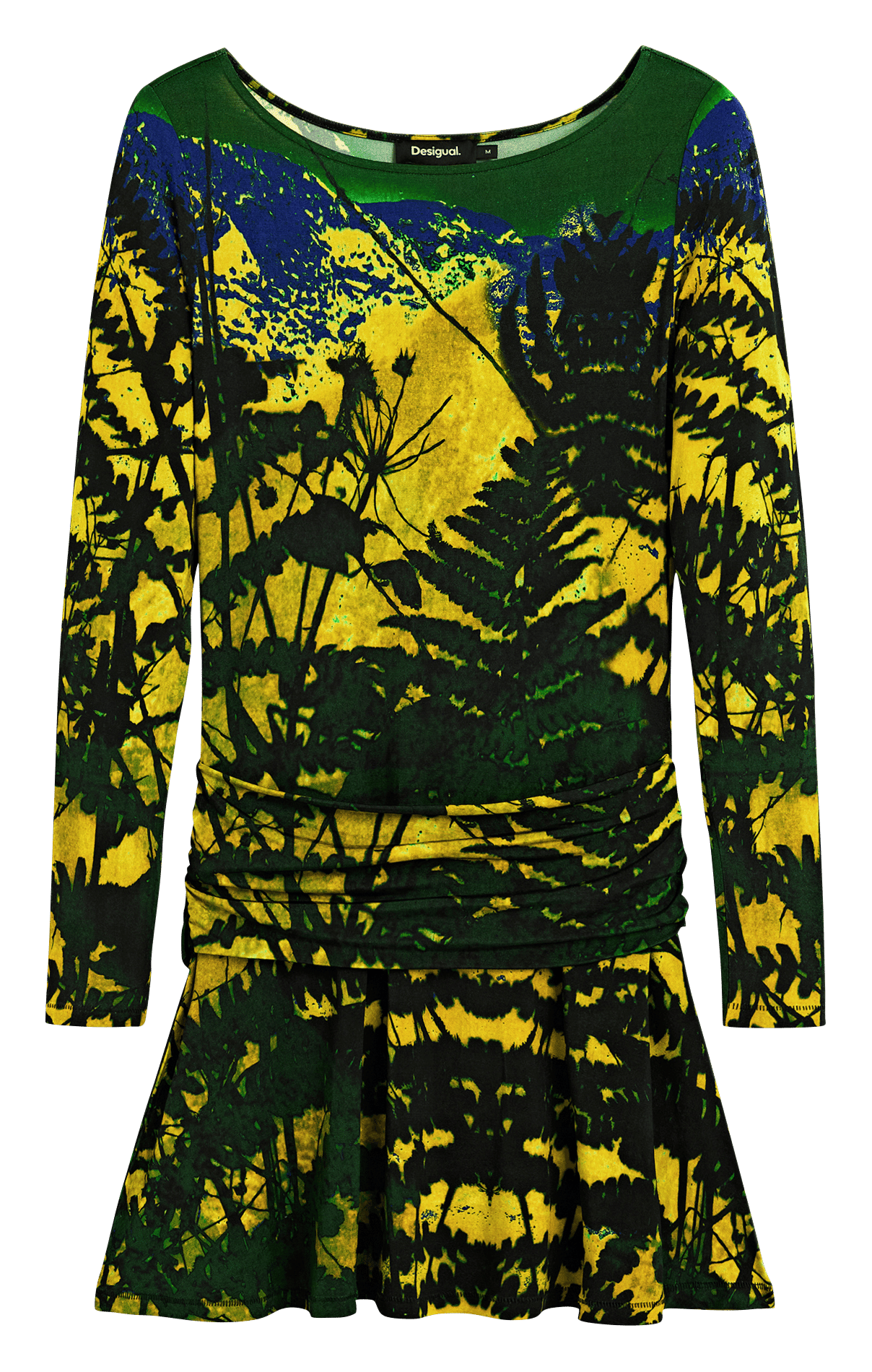 Robe courte en maille imprimée DESIGUAL Vert