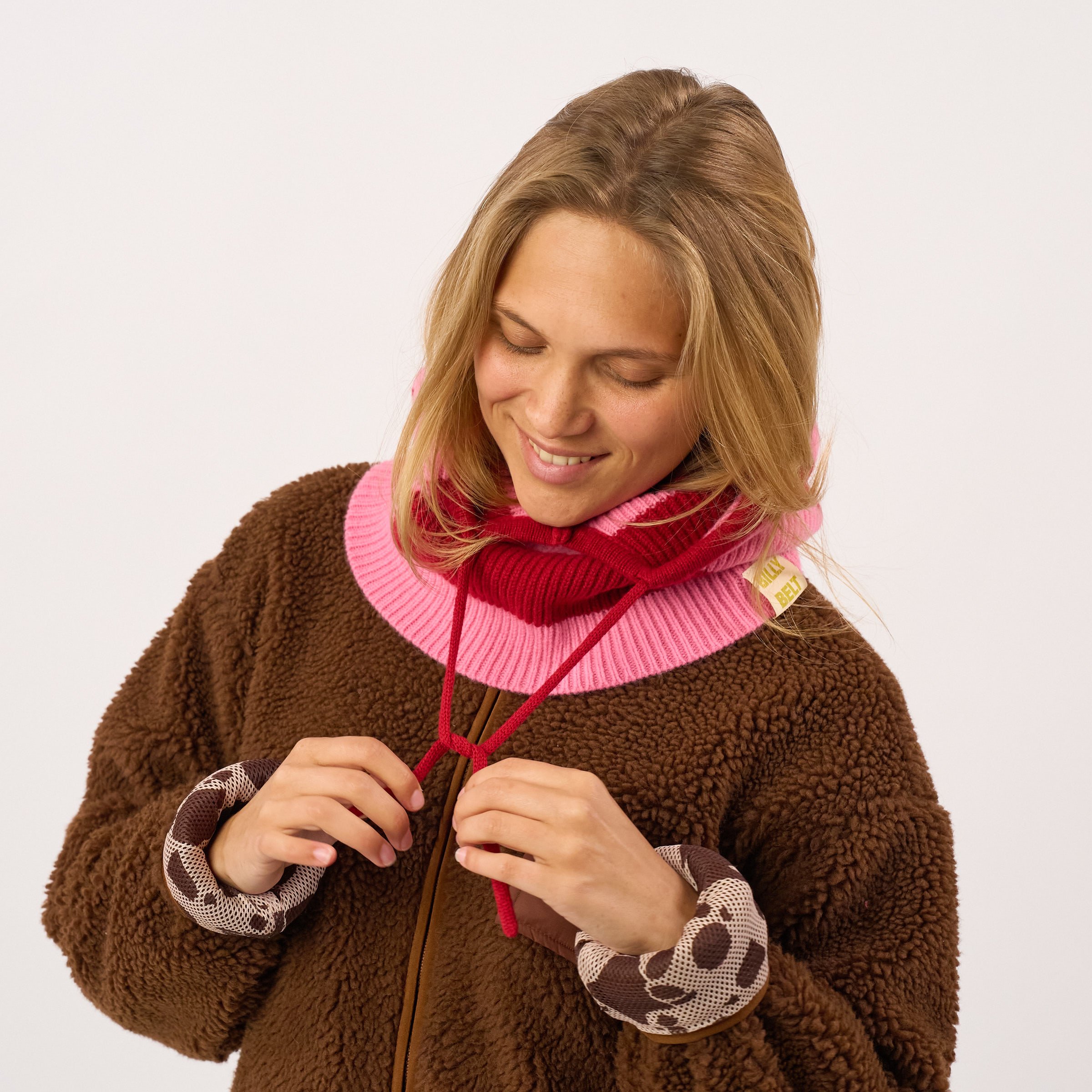 Wool balaclava BILLYBELT Pink