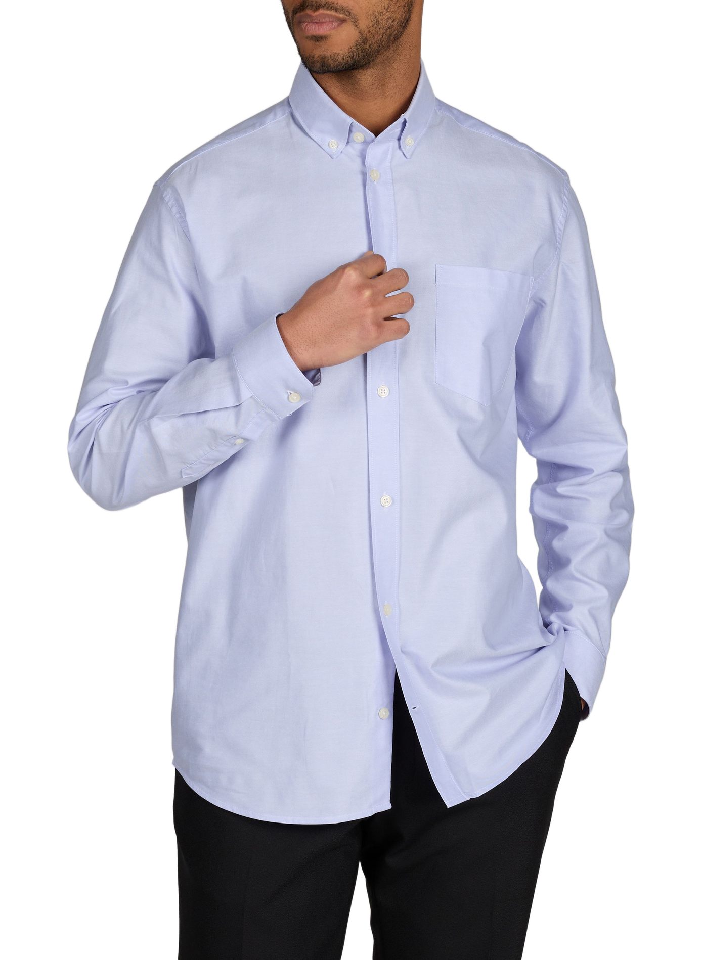 Hox-D straight-cut cotton shirt AU PRINTEMPS PARIS Blue