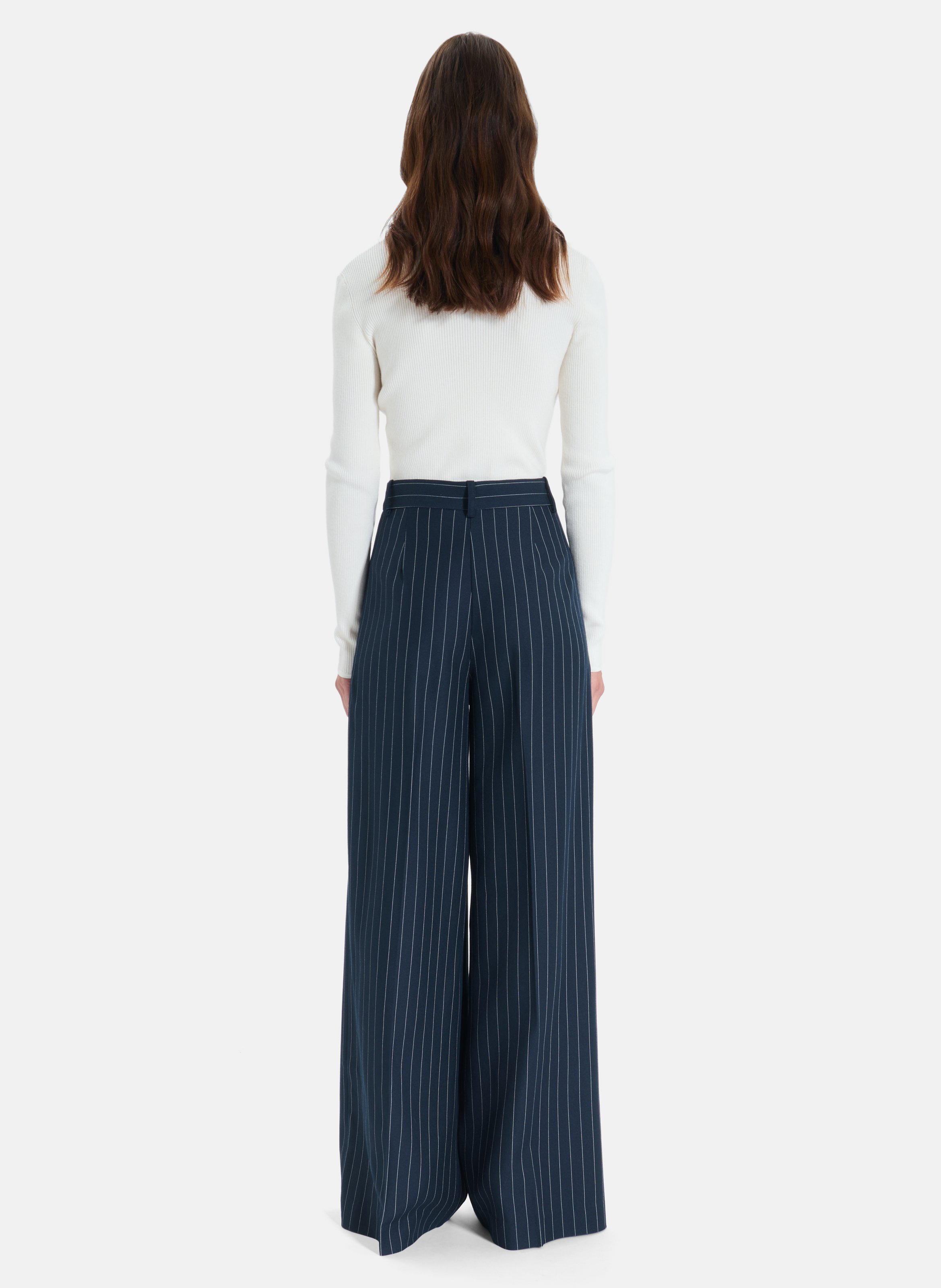 Pantalon large à plis ZAPA Blanc