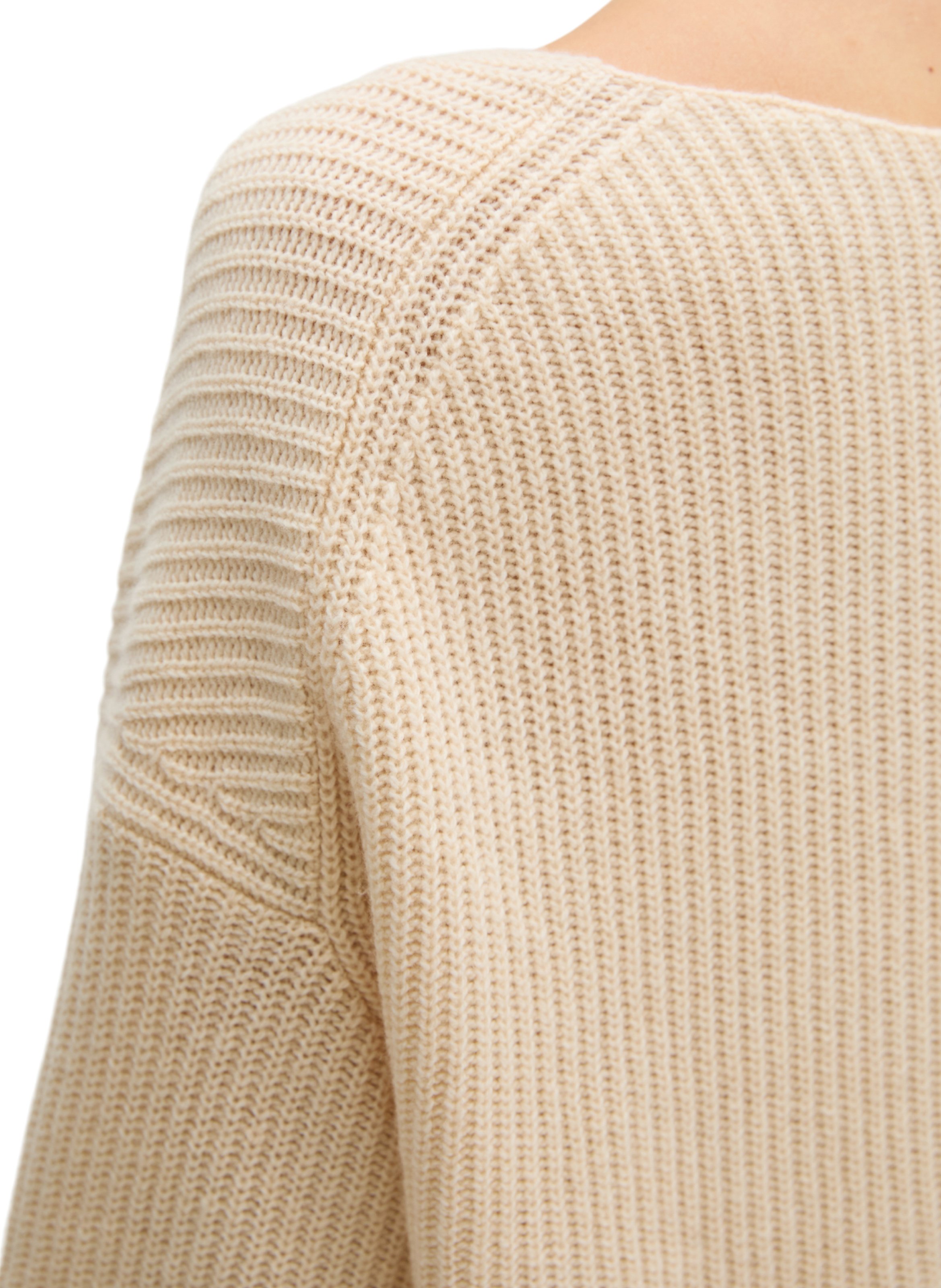 Straight wool-blend sweater MARC O'POLO Beige