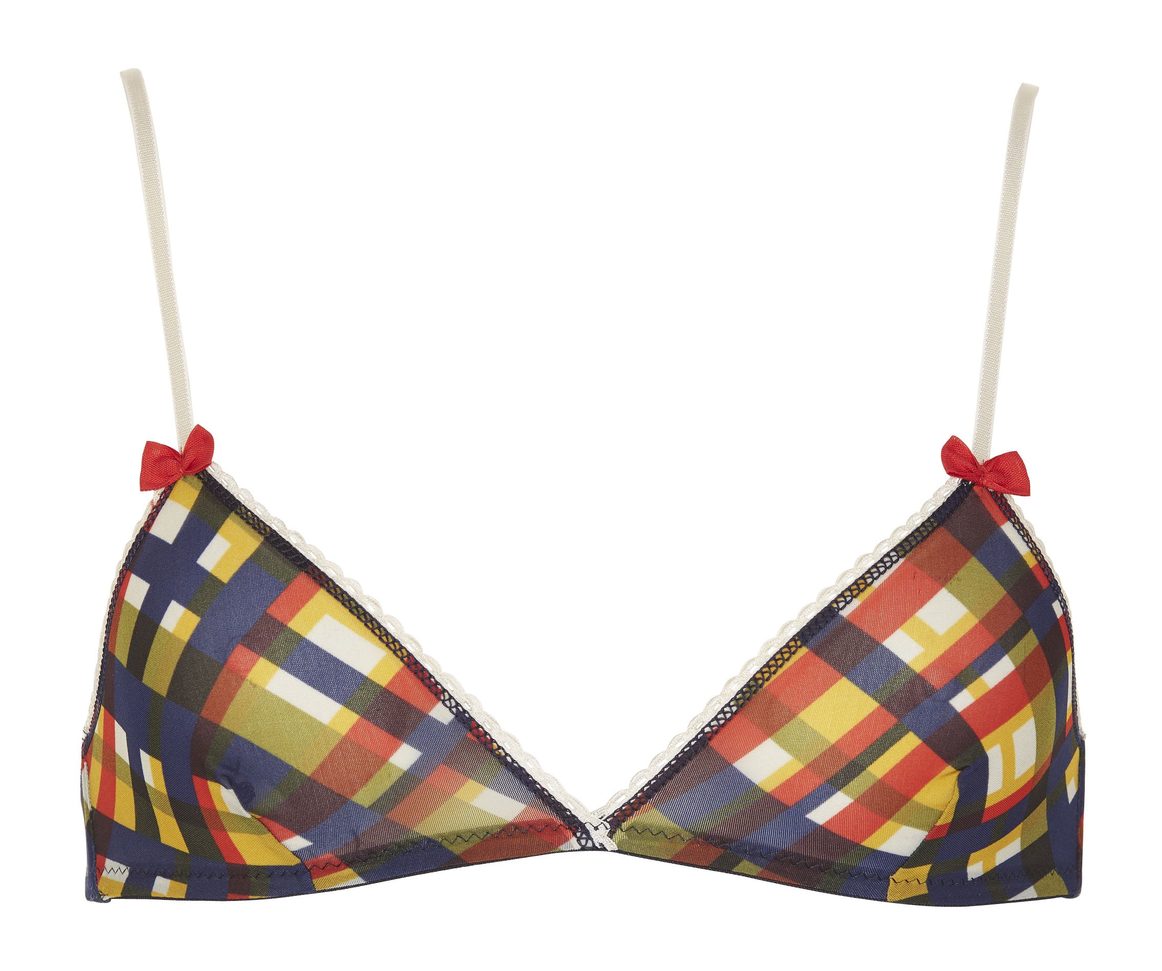 Printed triangle bra MOMONI Blue