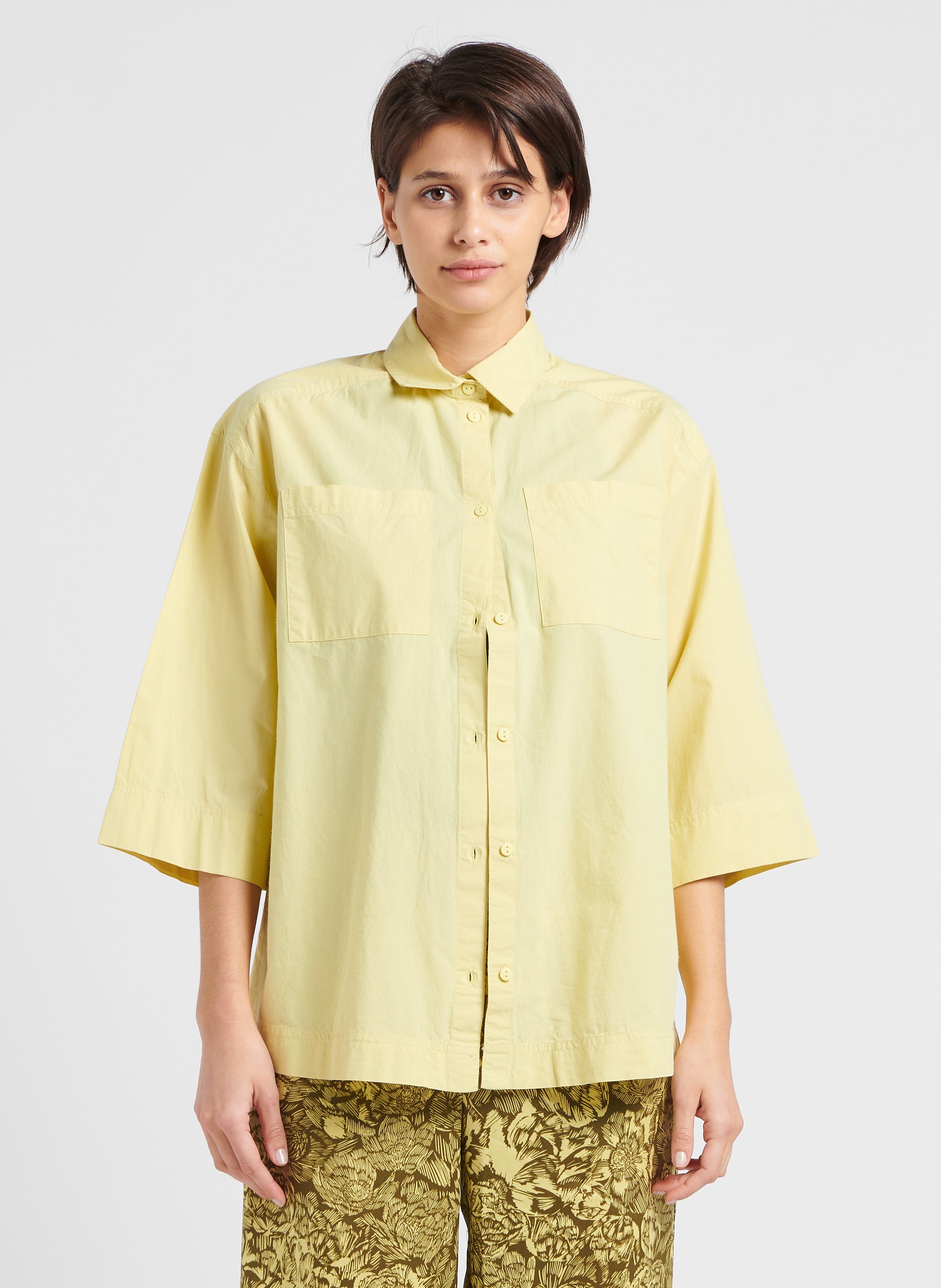 Chemise col classique en coton MOSS COPENHAGEN Jaune
