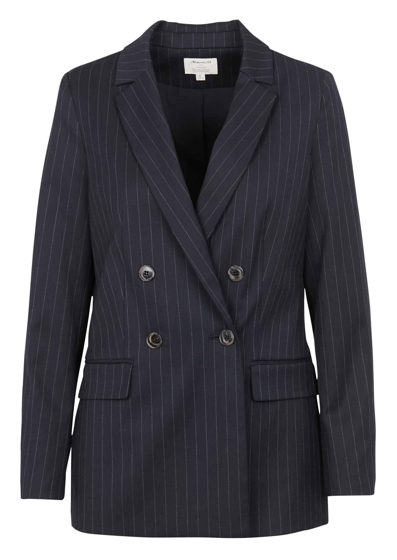 Veste de tailleur cintrée à rayures MAISON 123 Bleu