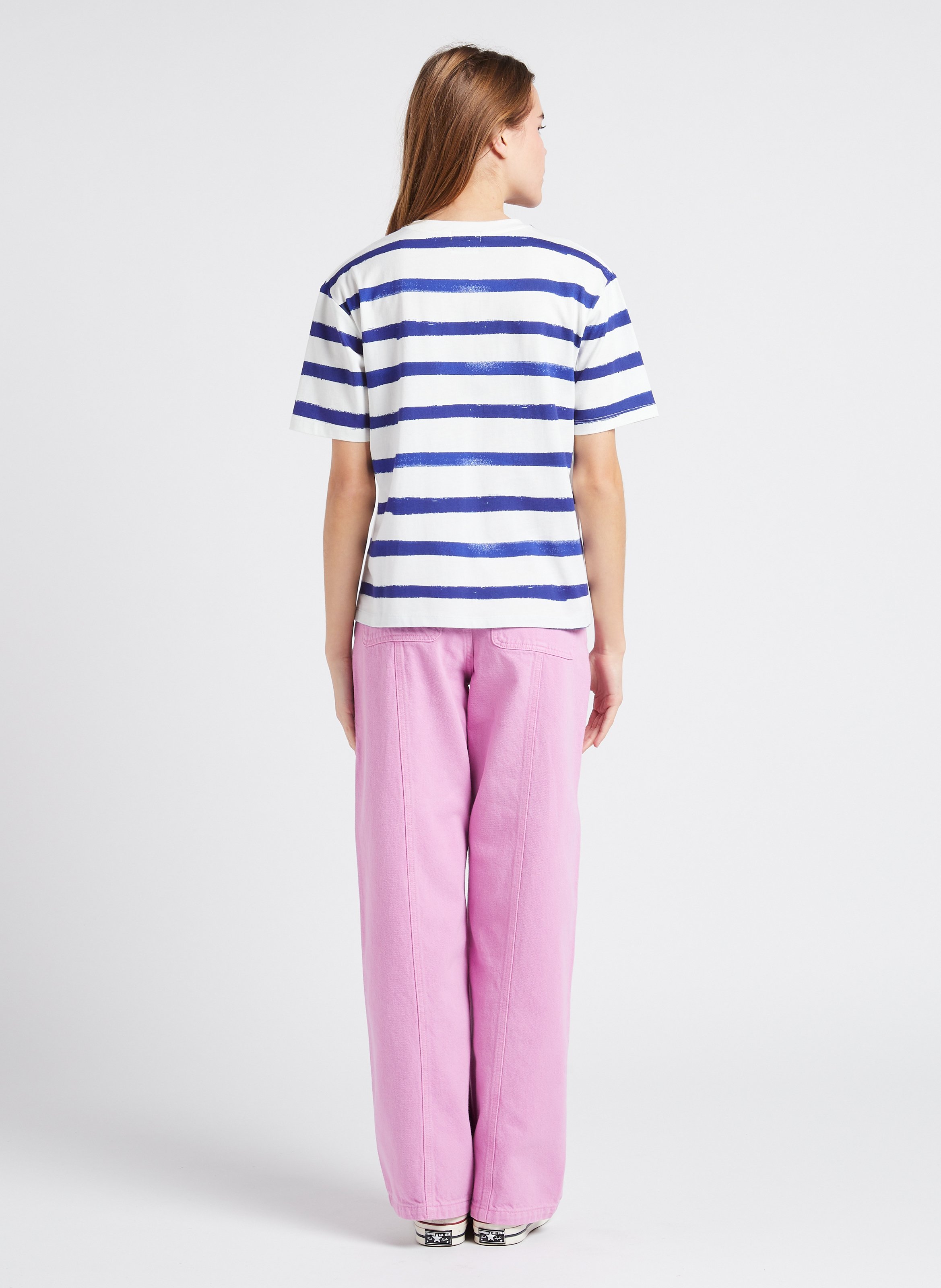 Tee-shirt rayé en coton bio INDEE Bleu