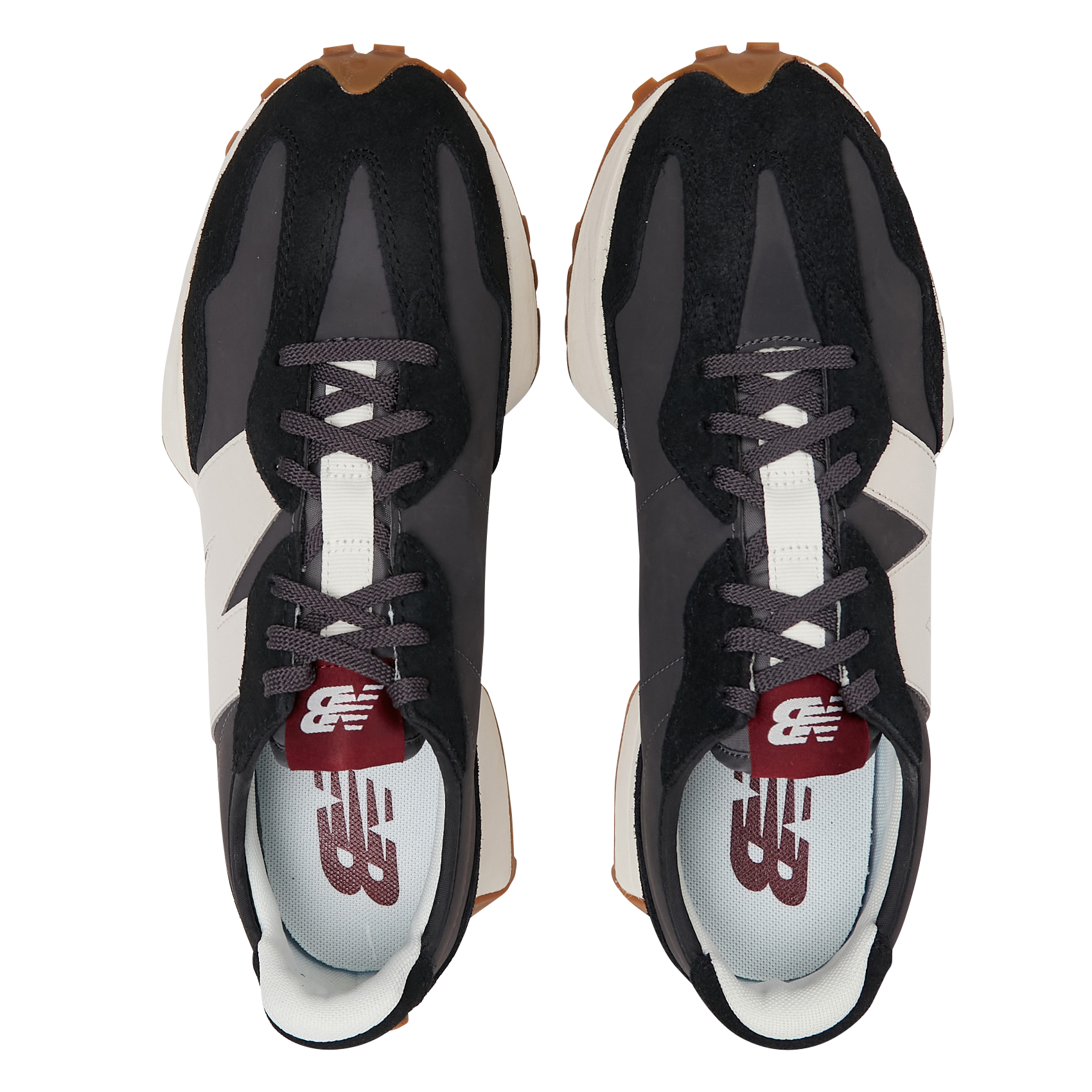 Low-top bi-material trainers NEW BALANCE Black