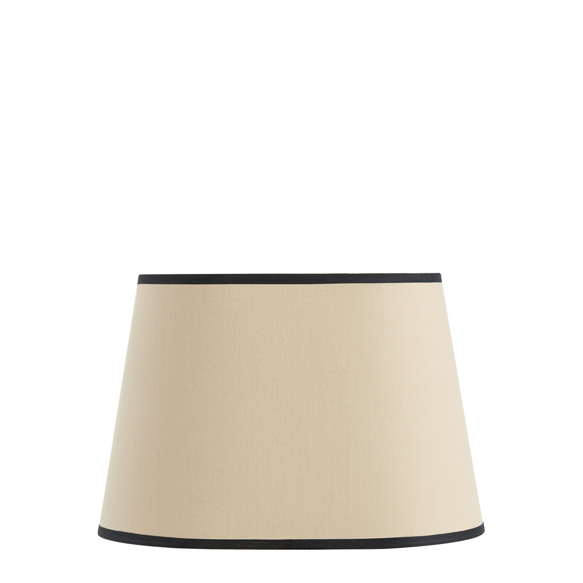 Beige oval lampshade with black edges BLANC D'IVOIRE Beige