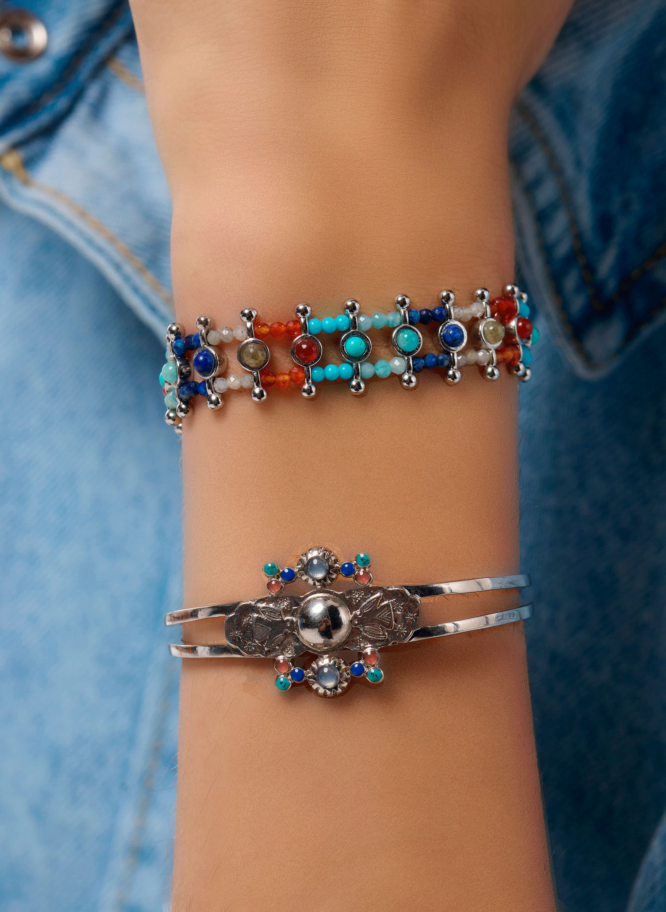 Bead bracelet HIPANEMA Silver