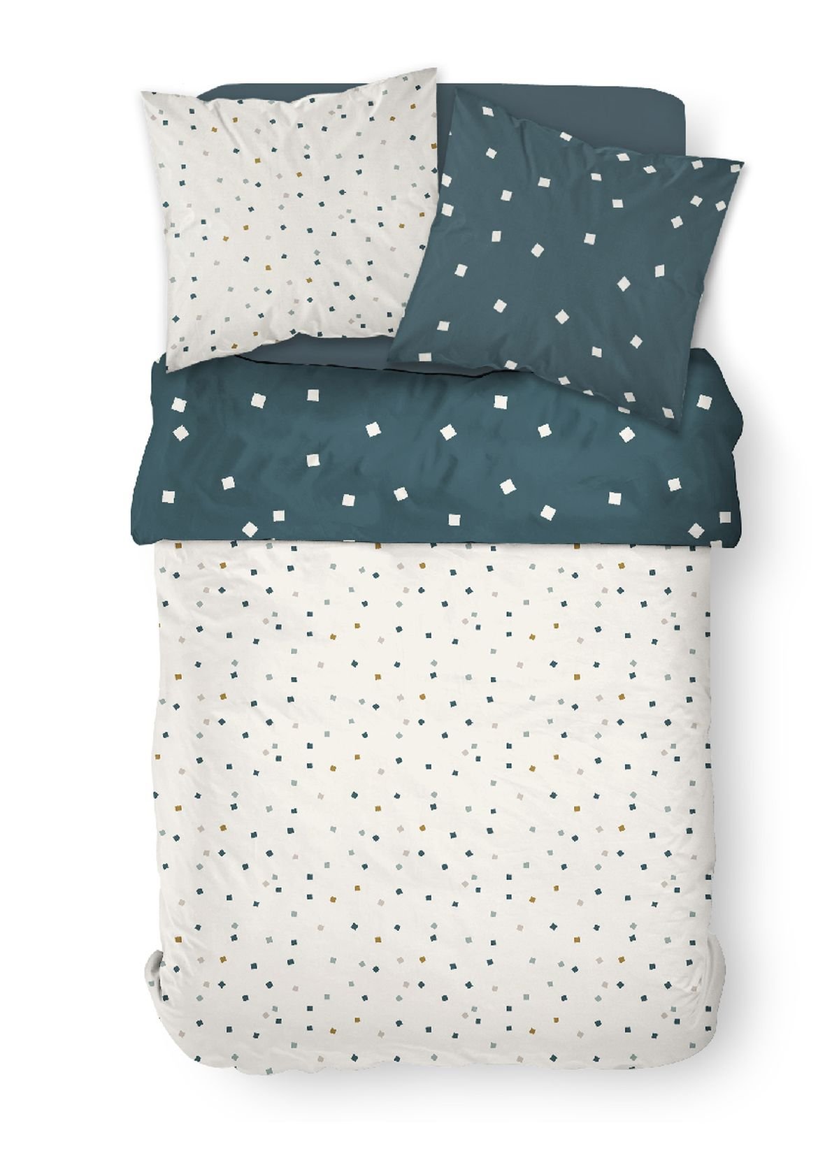 Printed cotton bedding set TODAY LINGE DE MAISON White