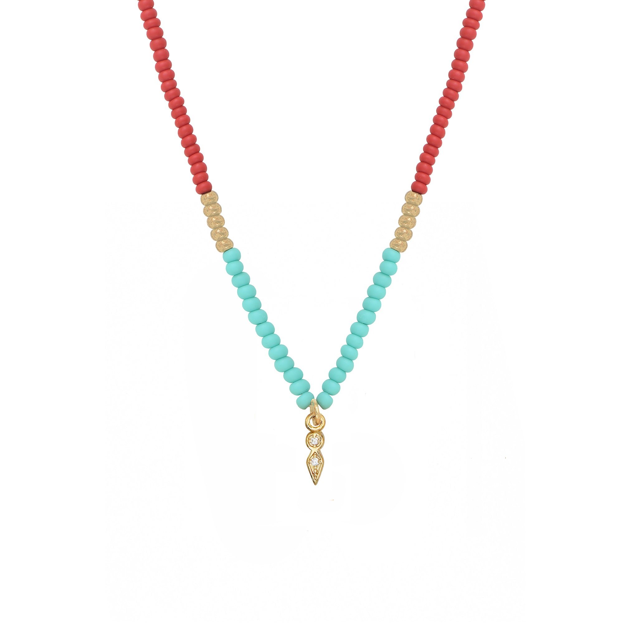 Gold-plated Capri Summer necklace NILAI Multicolored