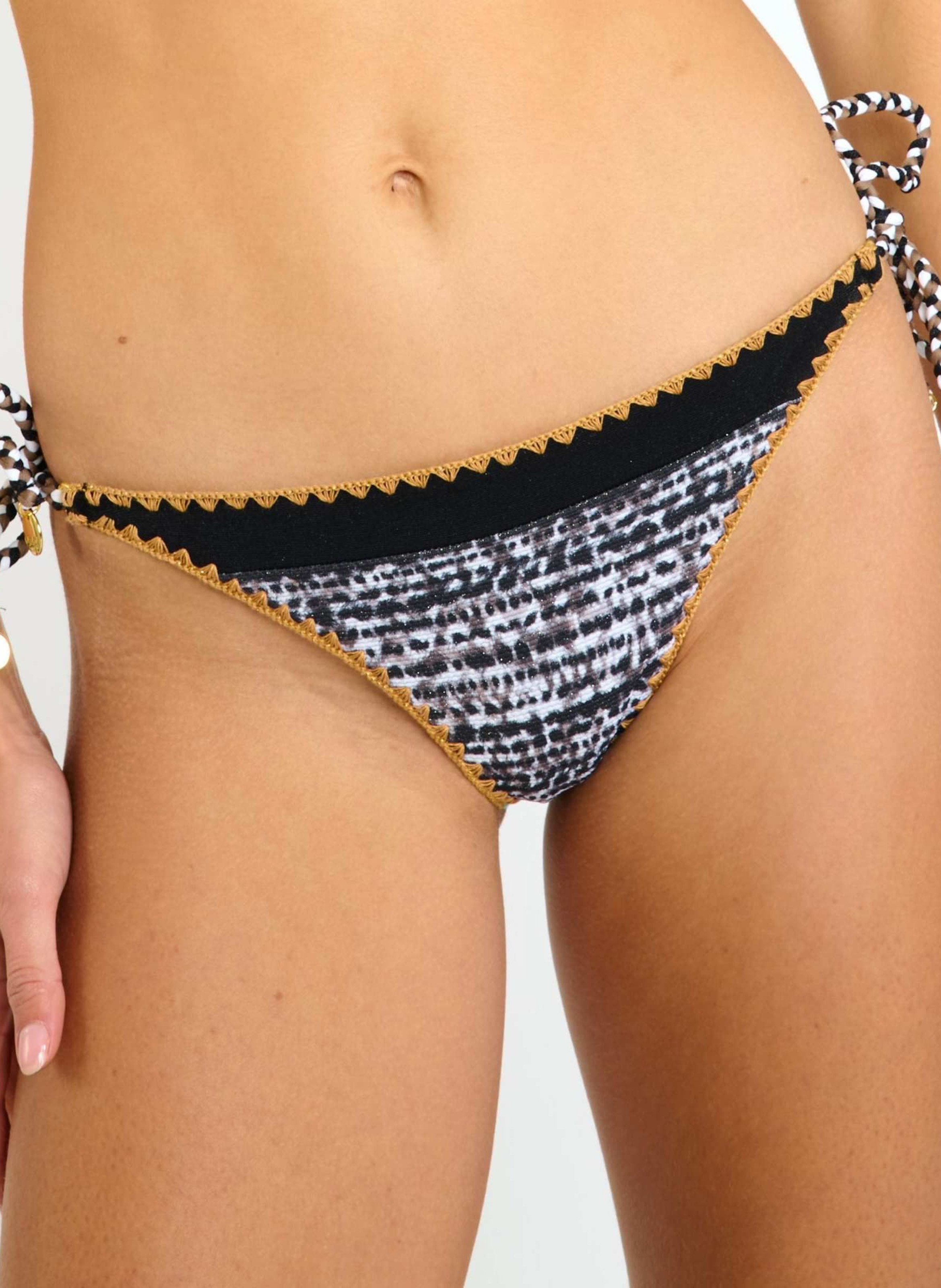  Bas de bikini en jacquard imprimé BANANA MOON Noir