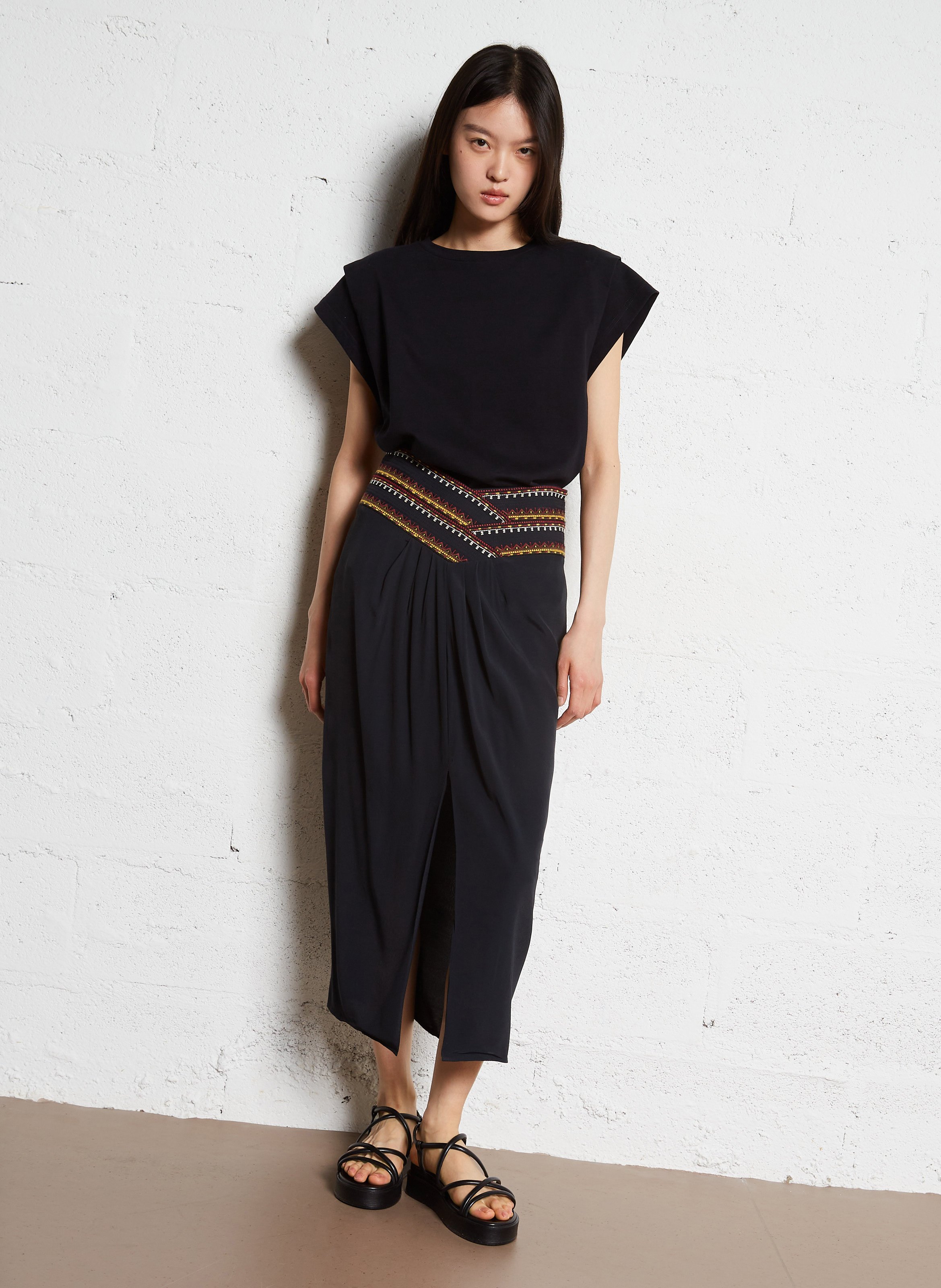 Straight cotton T-shirt BA&SH Black