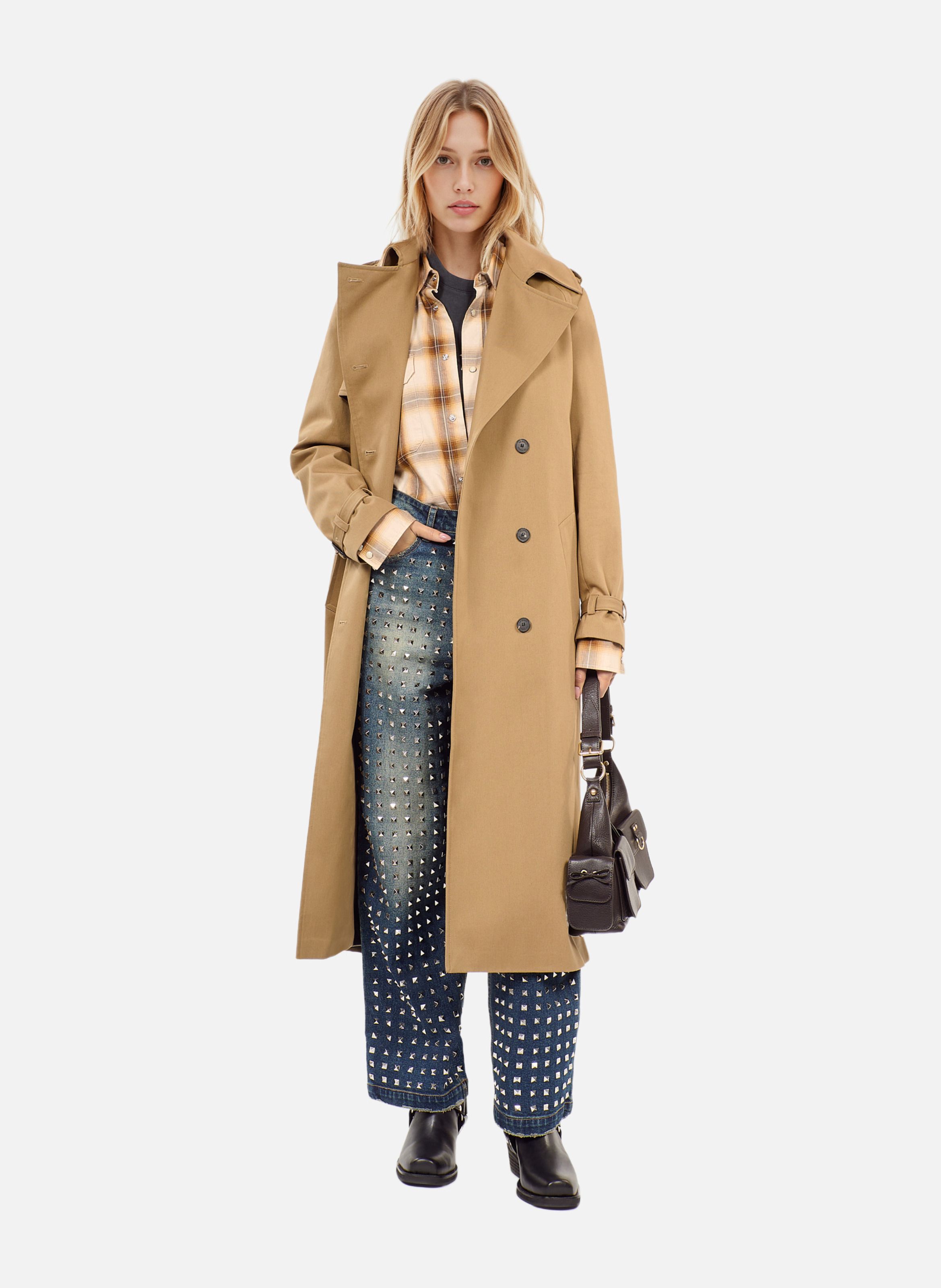 Dorry long trench coat THE KOOPLES Beige