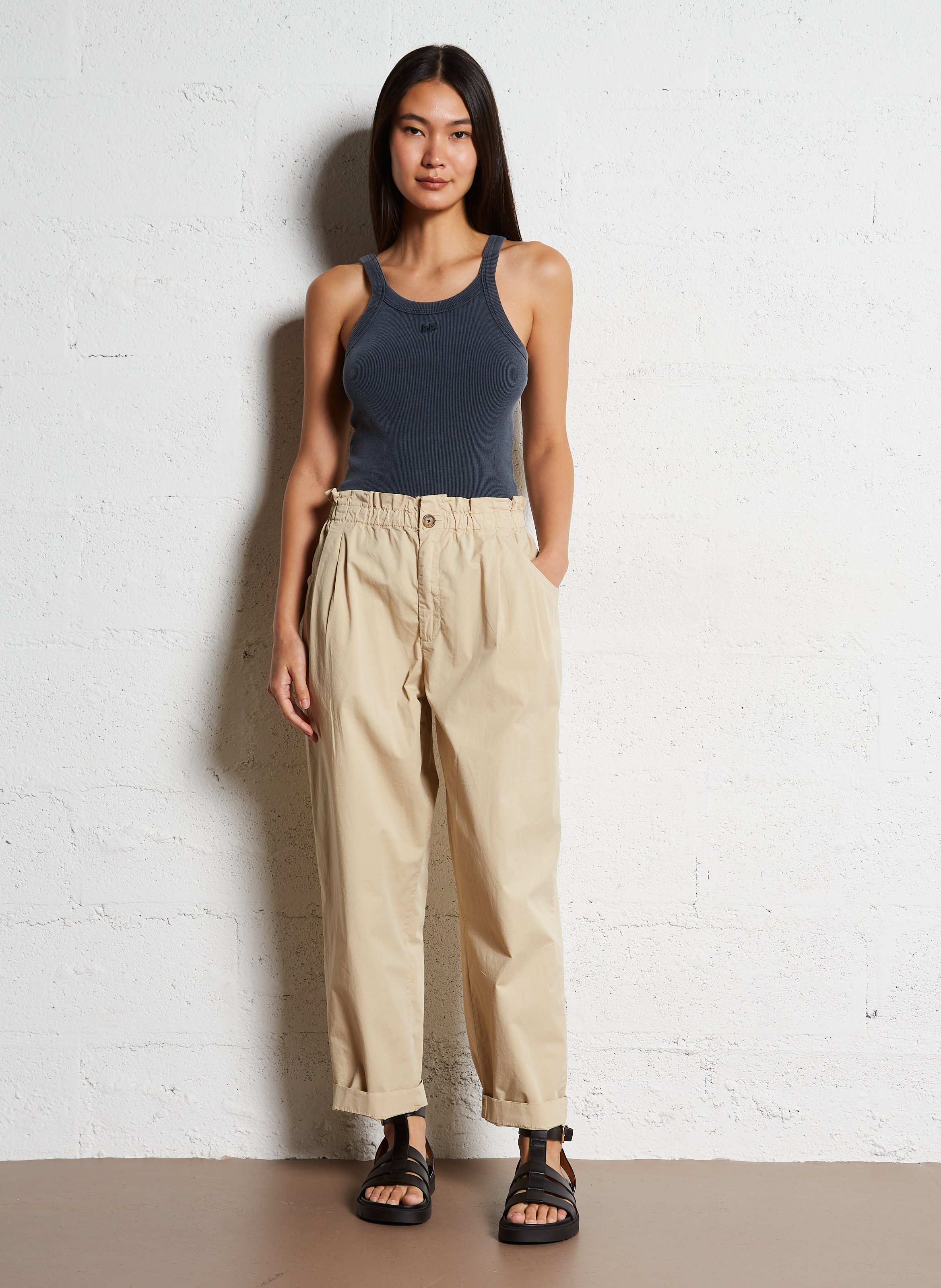 Cotton-blend chinos BELLEROSE Beige