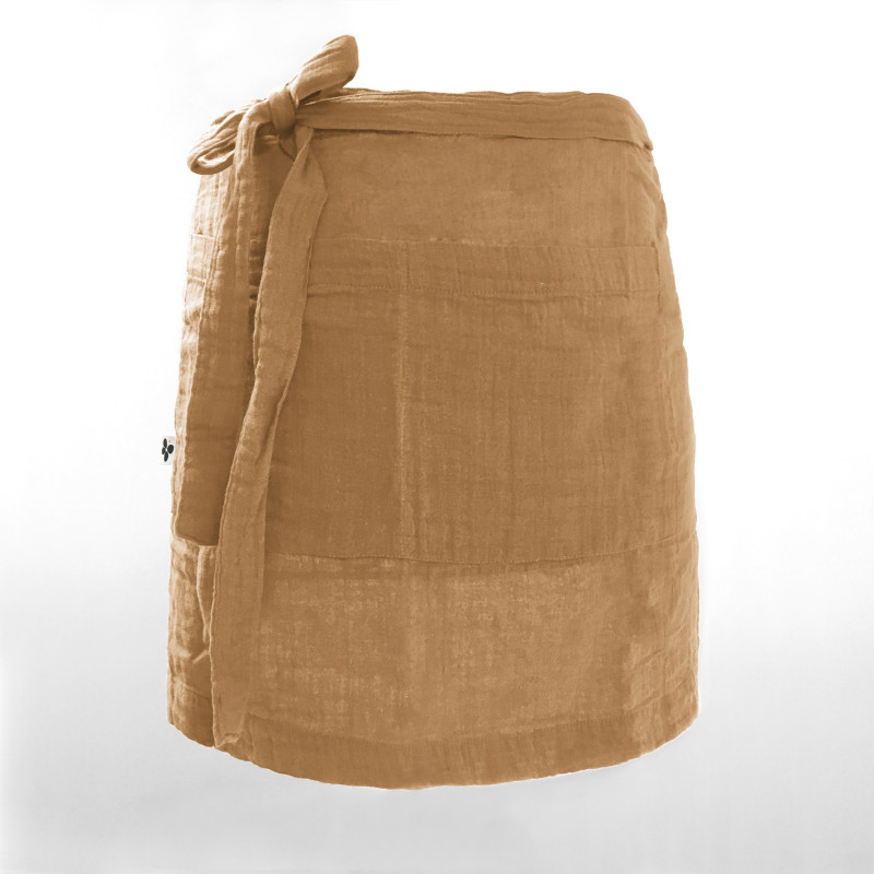 Chef apron in cotton gauze L'EFFET PAPILLON Brown