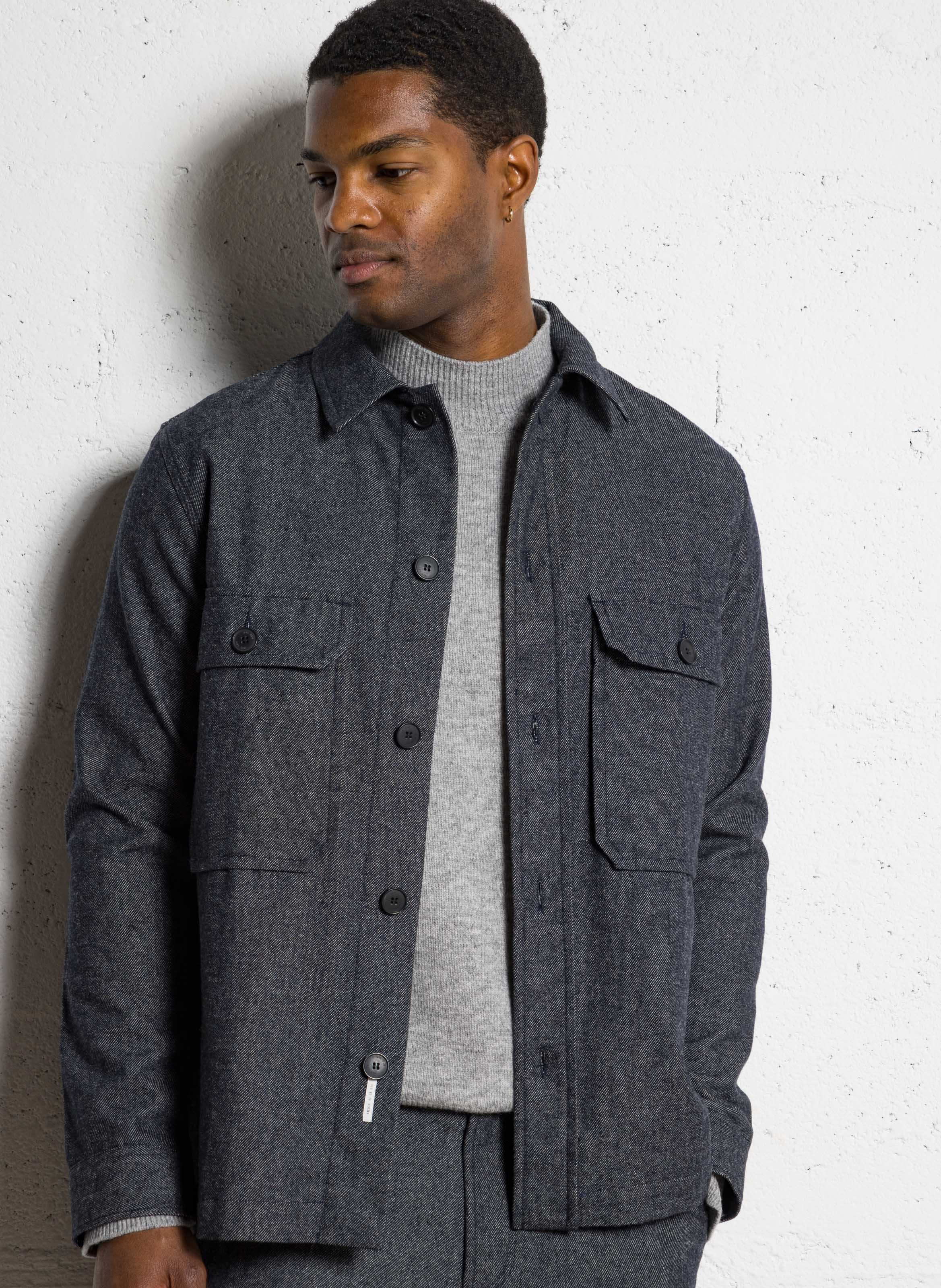 Gerade Strick-Überhemd IKKS Blau