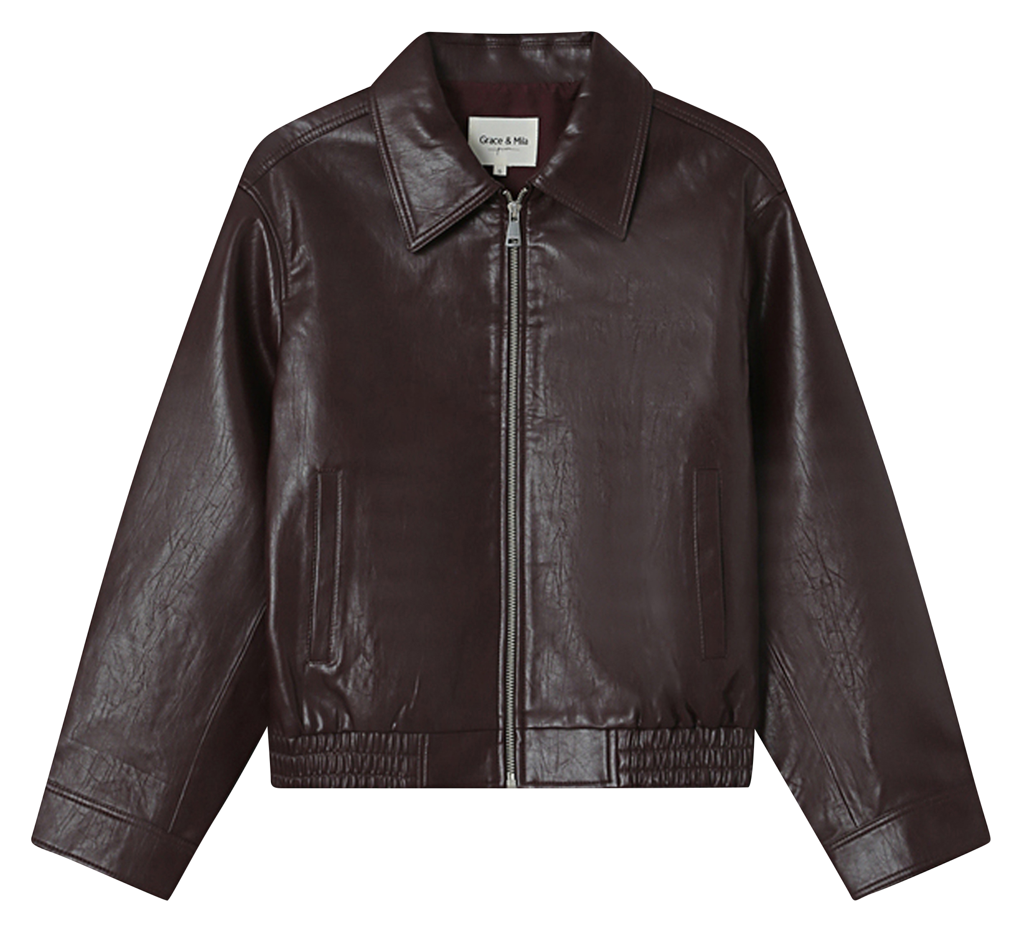 Jacket with classic collar GRACE ET MILA Red