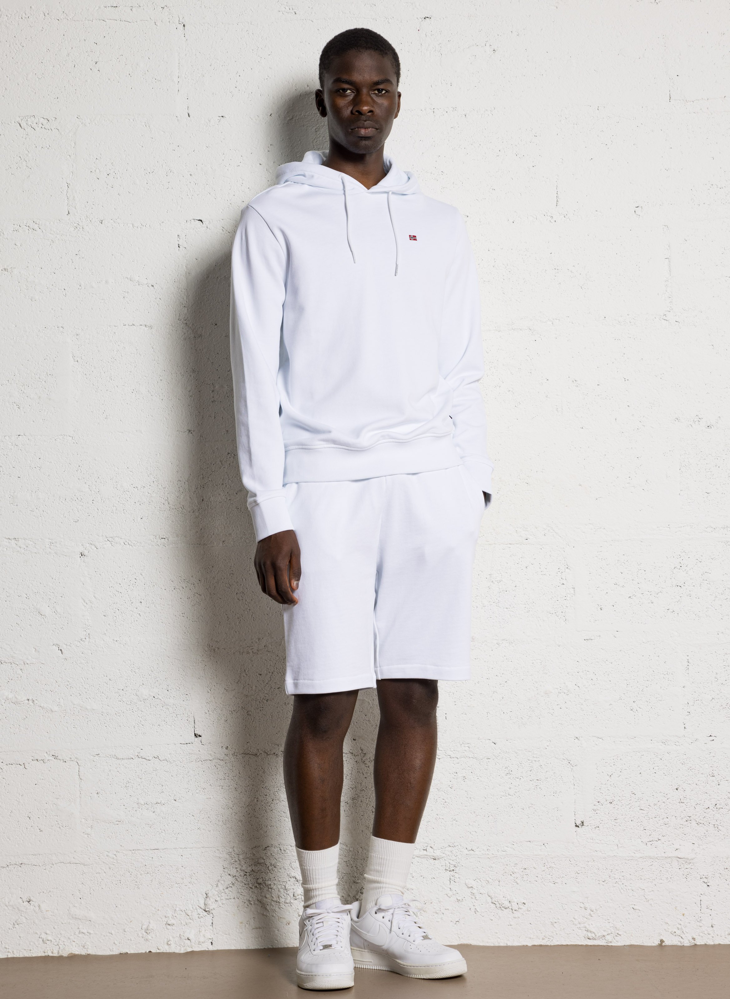 Sweat col rond à capuche NAPAPIJRI Blanc