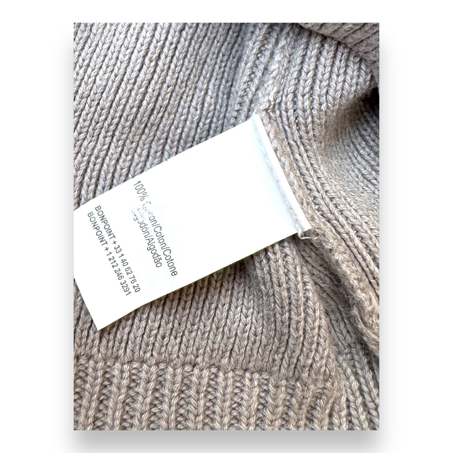 Grey baby cardigan - 12 months BONPOINT - Seconde Main Grey