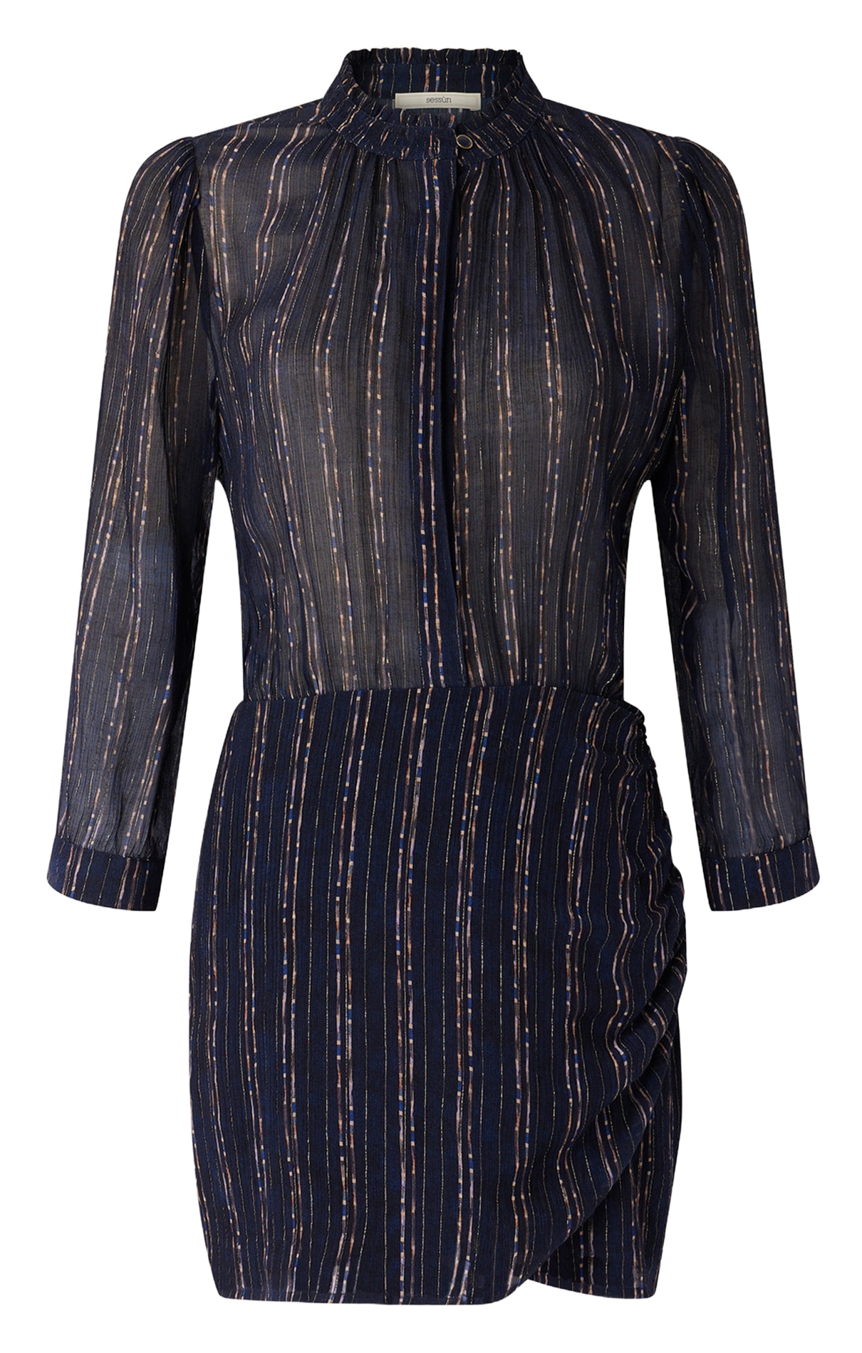 Robe courte col montant  SESSUN Bleu