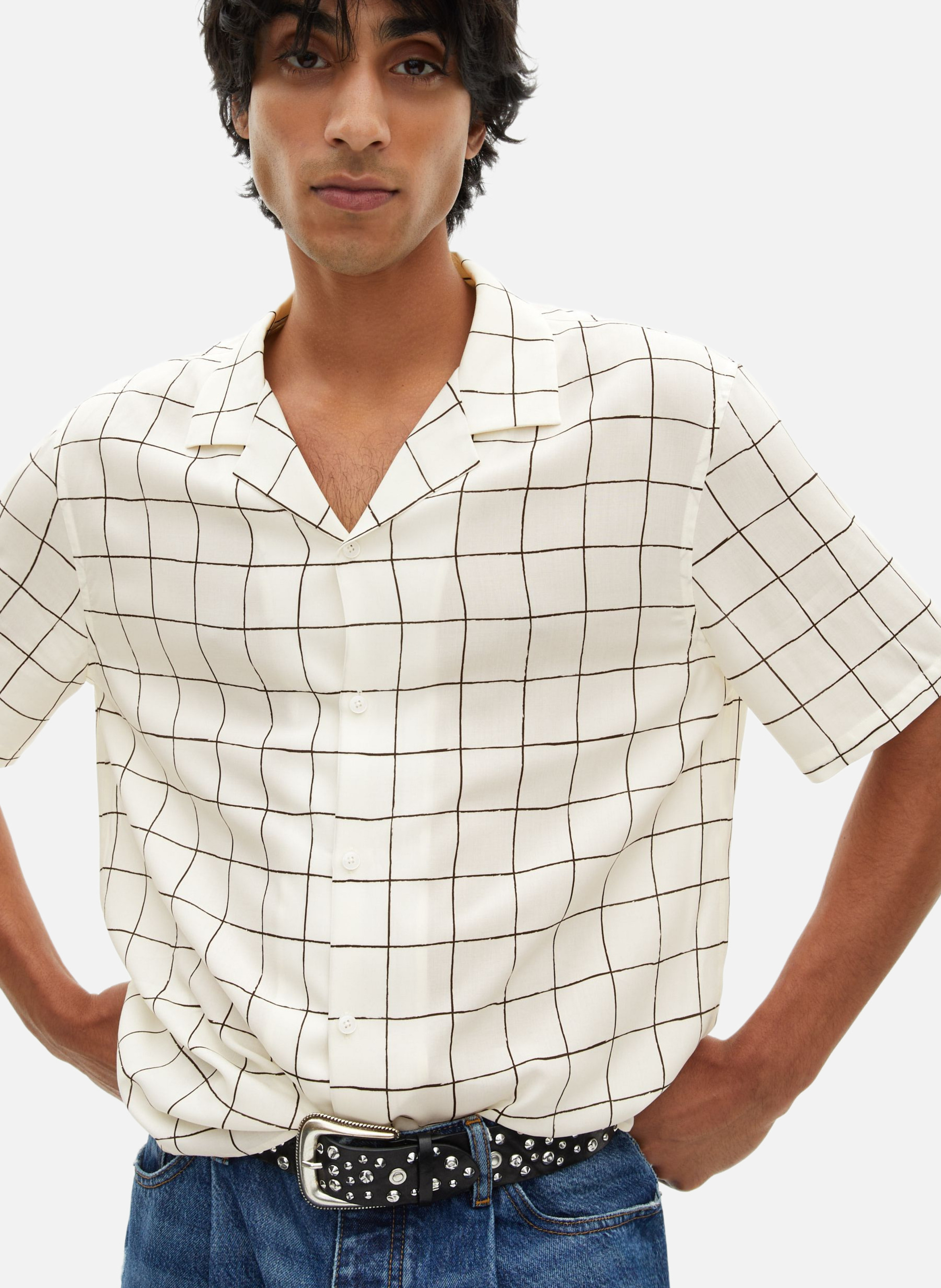 Checked short-sleeved shirt THE KOOPLES White