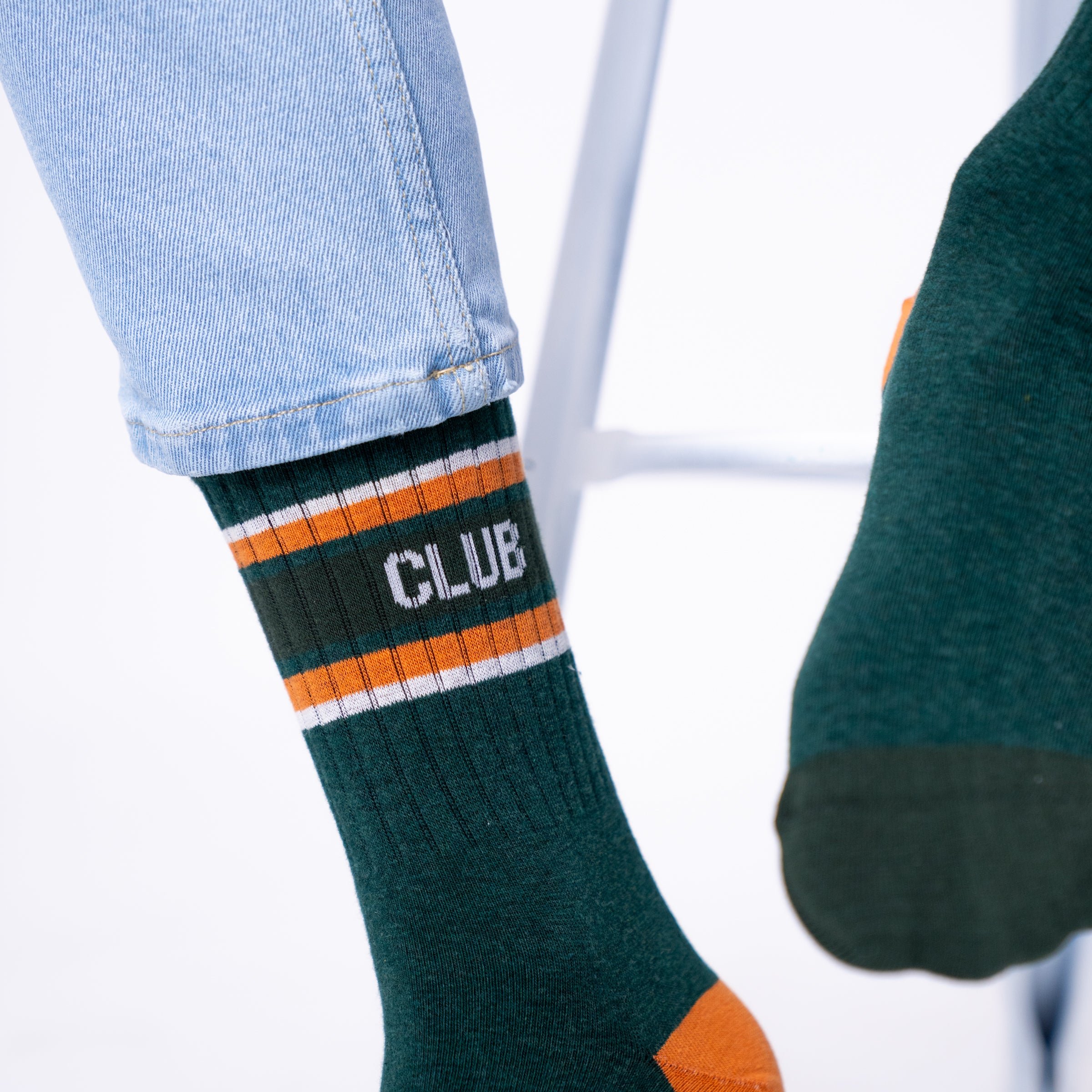 Combed Cotton Retro Socks BILLYBELT Green