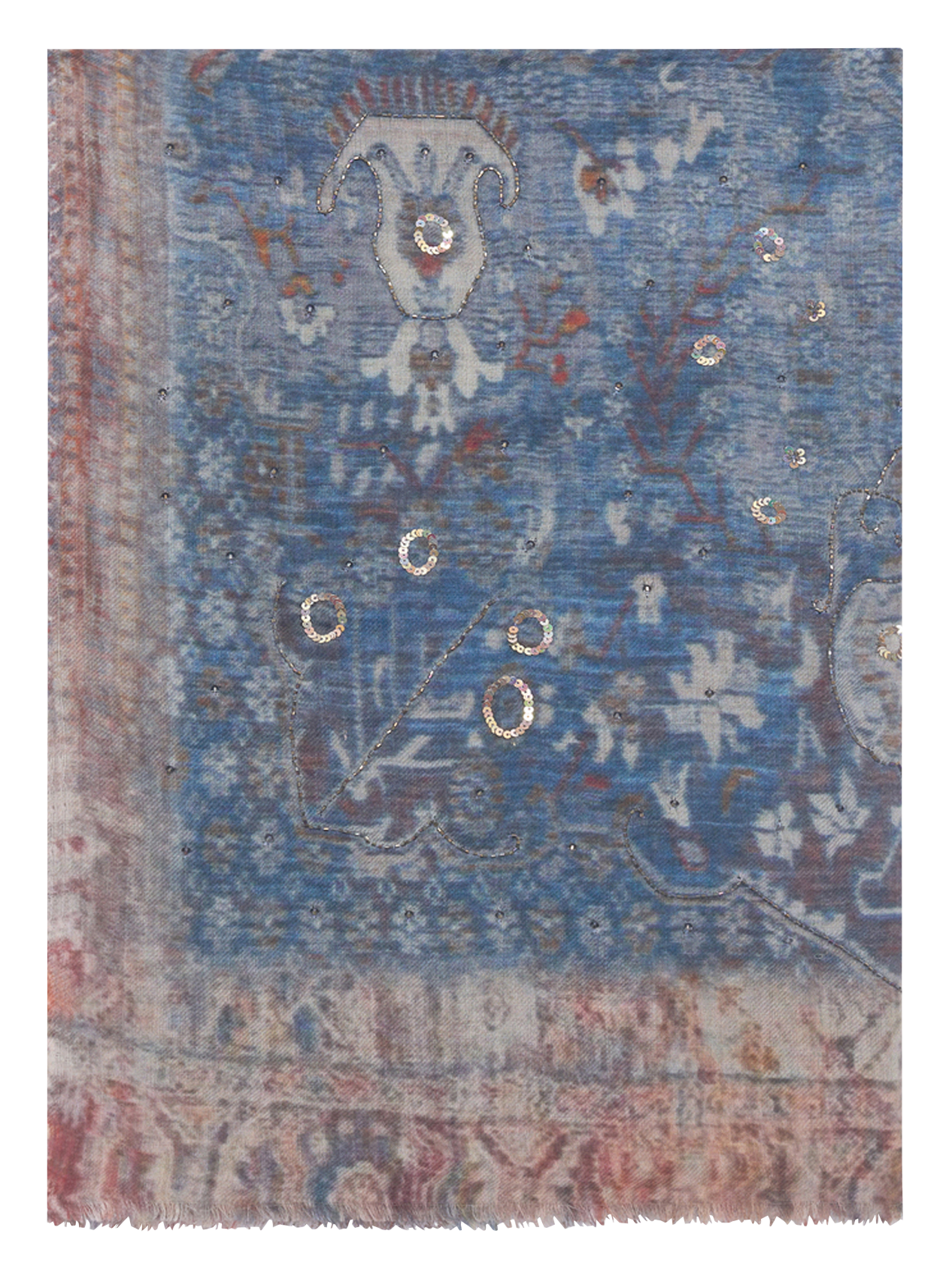 Wool and mohair scarf GERARD DAREL Blue