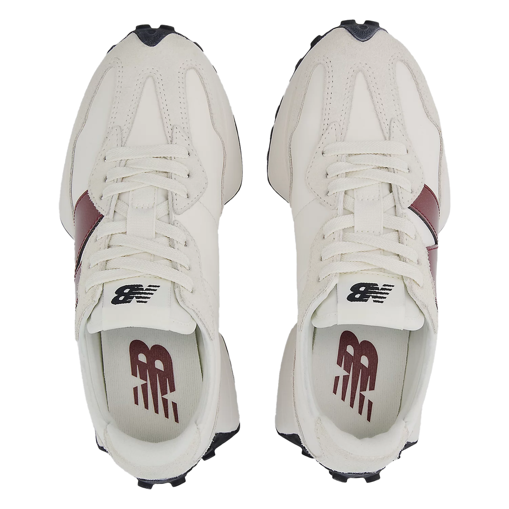 Low-top leather mix sneakers NEW BALANCE White