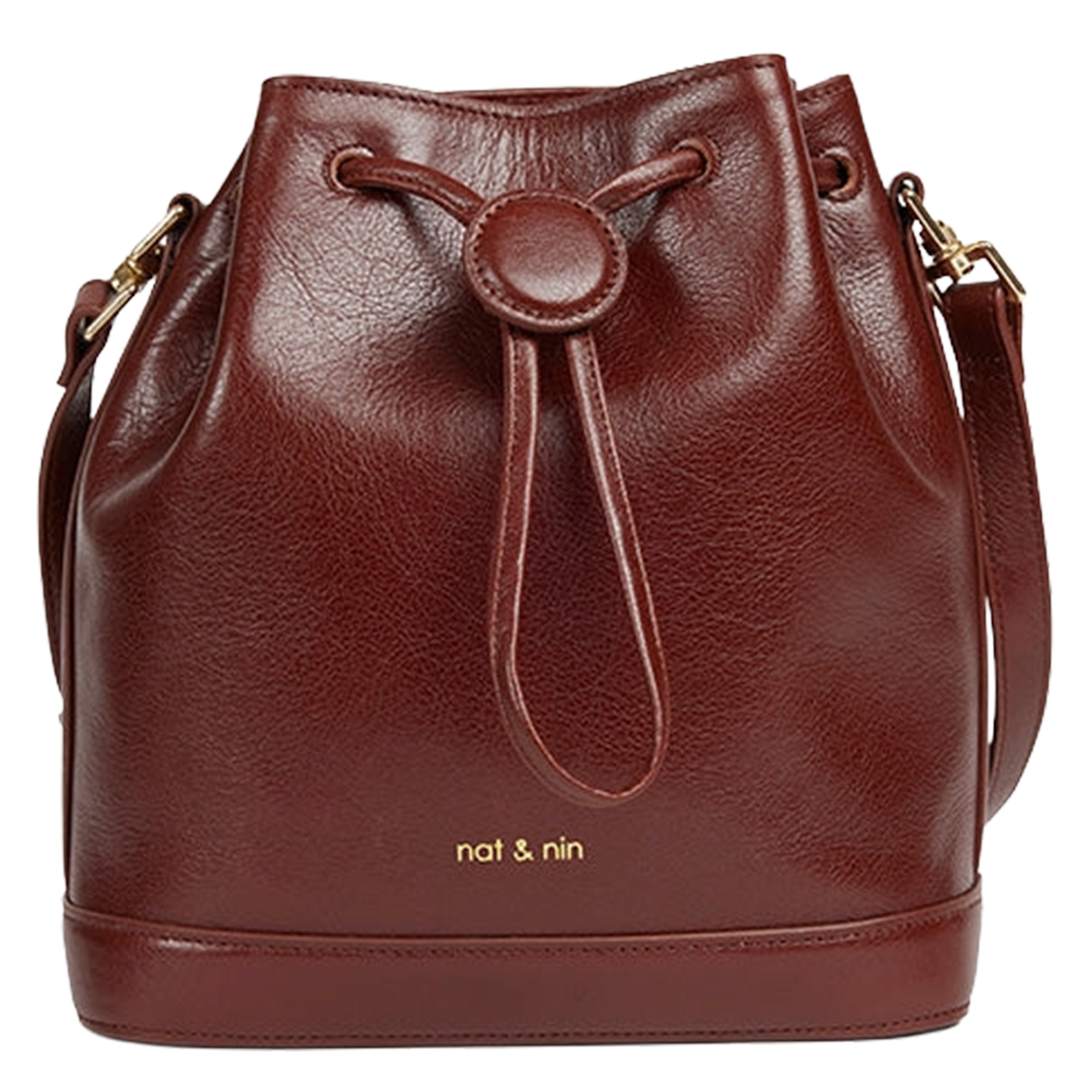 Beuteltasche aus Leder NAT & NIN Braun