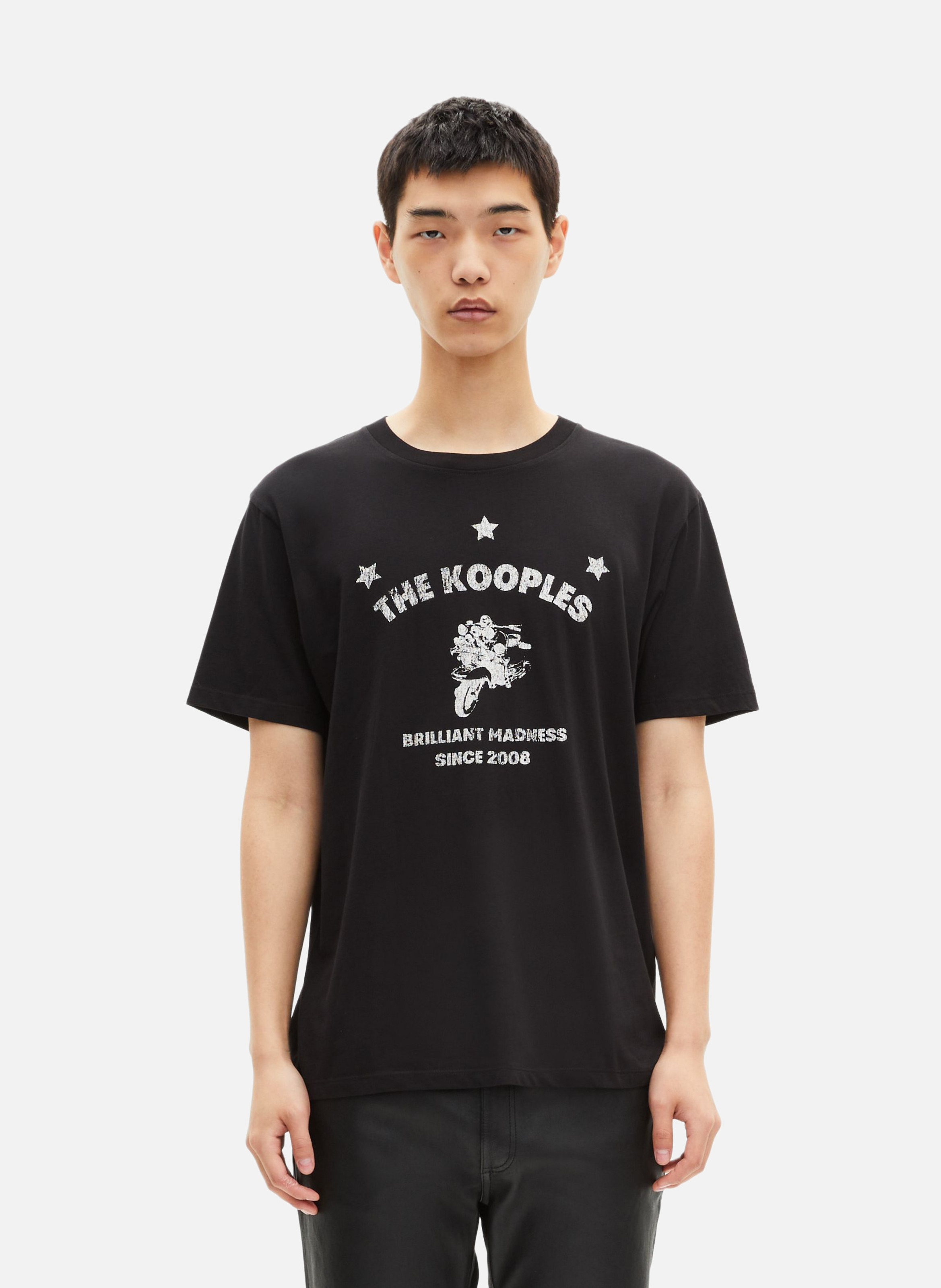 T-shirt with screen print 'brilliant madness' THE KOOPLES Black