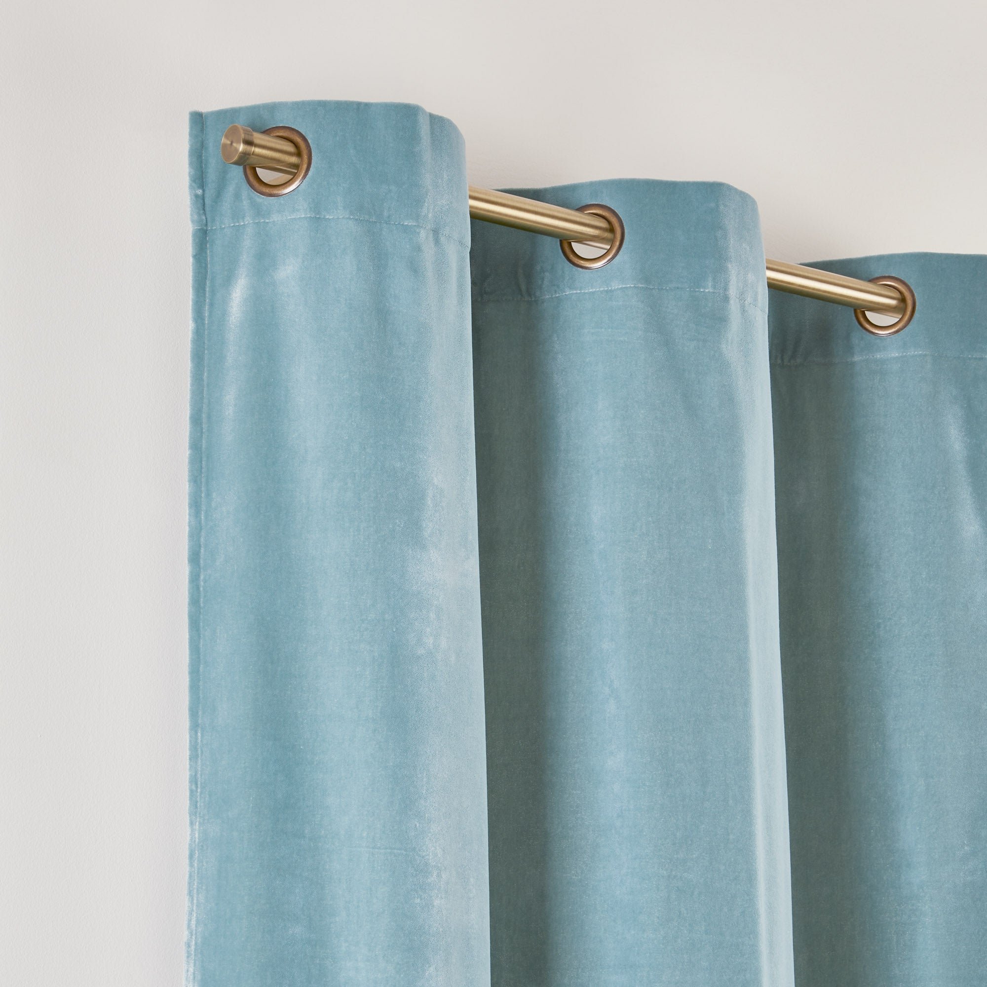 Curtain with gilt eyelets MADURA Blue