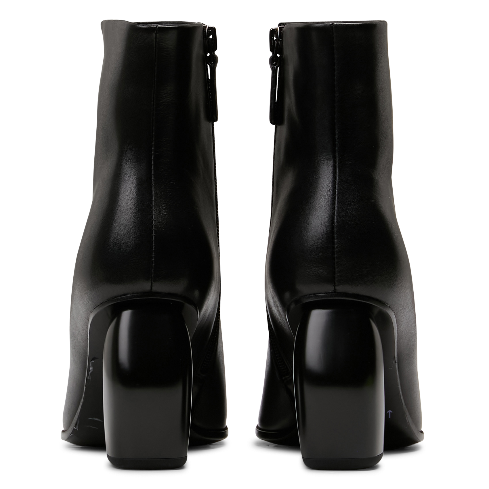 Bottines à talons trotteurs en cuir MI/MAI Noir