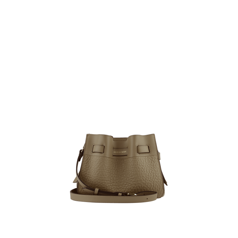 Shoulder bag - cowhide leather POURCHET Brown