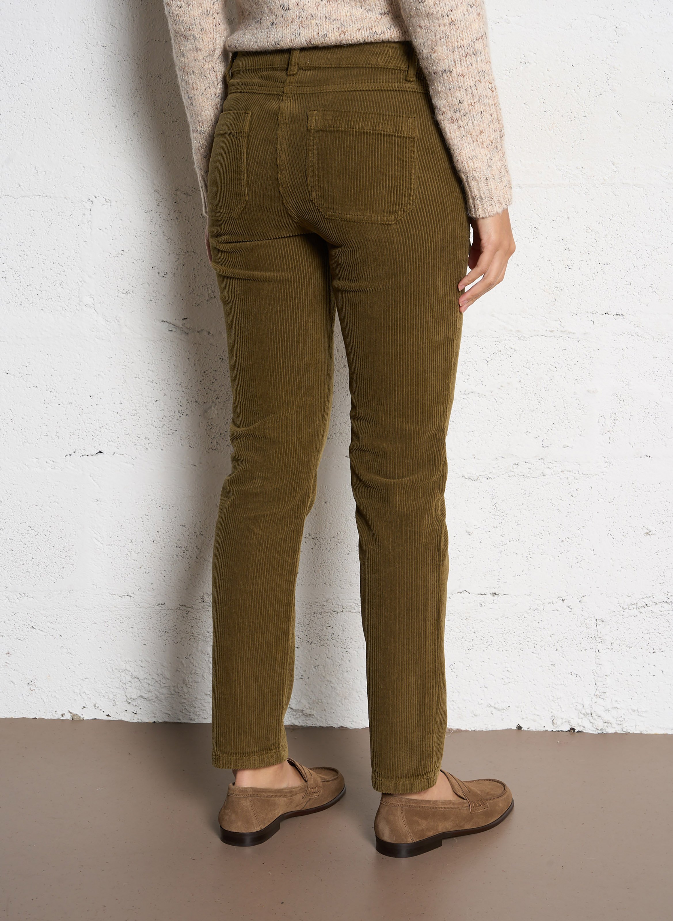 Pantalon chino en coton mélangé MAISON 123 Vert