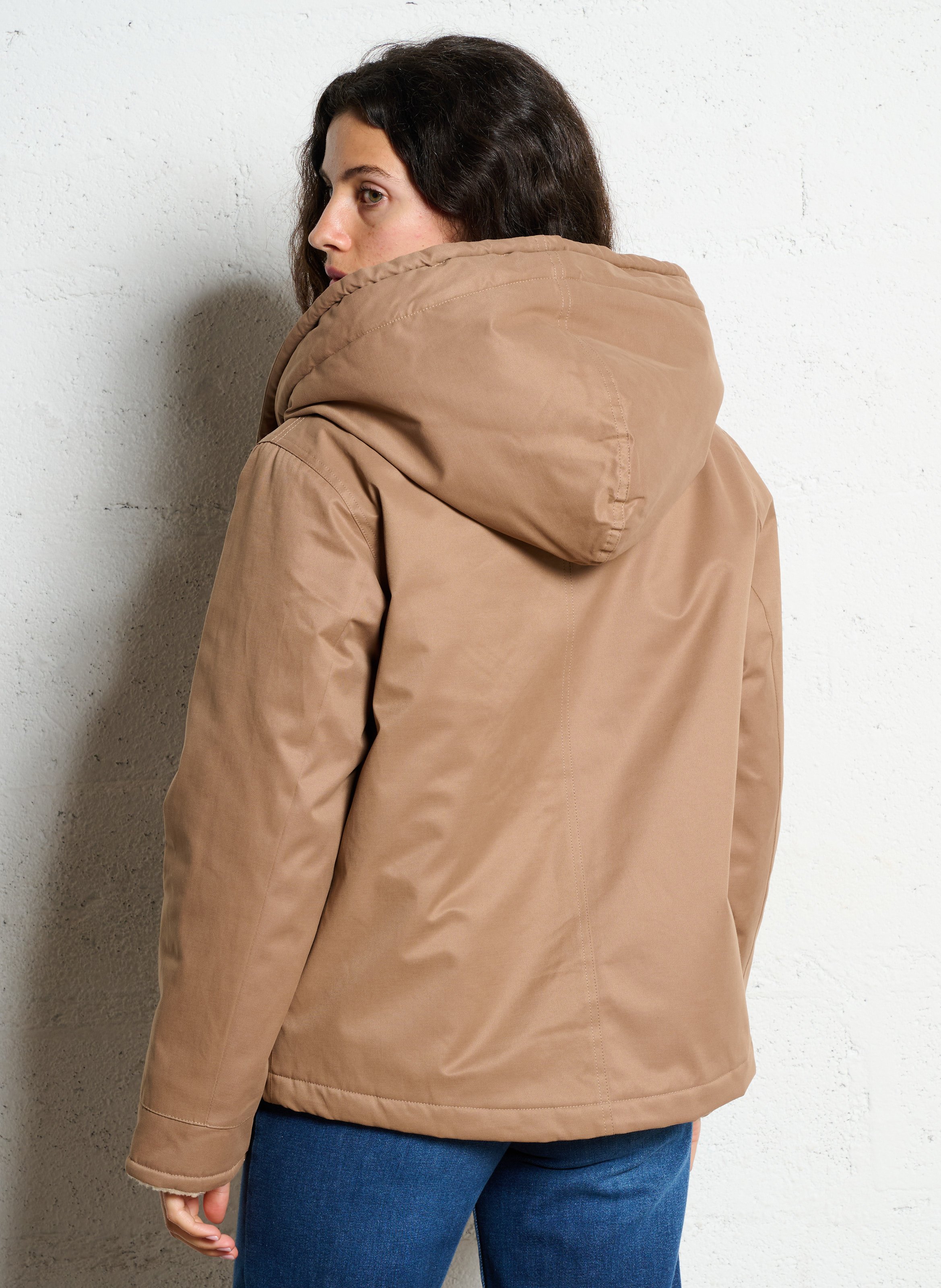 Blouson droit en coton mélangé SUD EXPRESS Beige