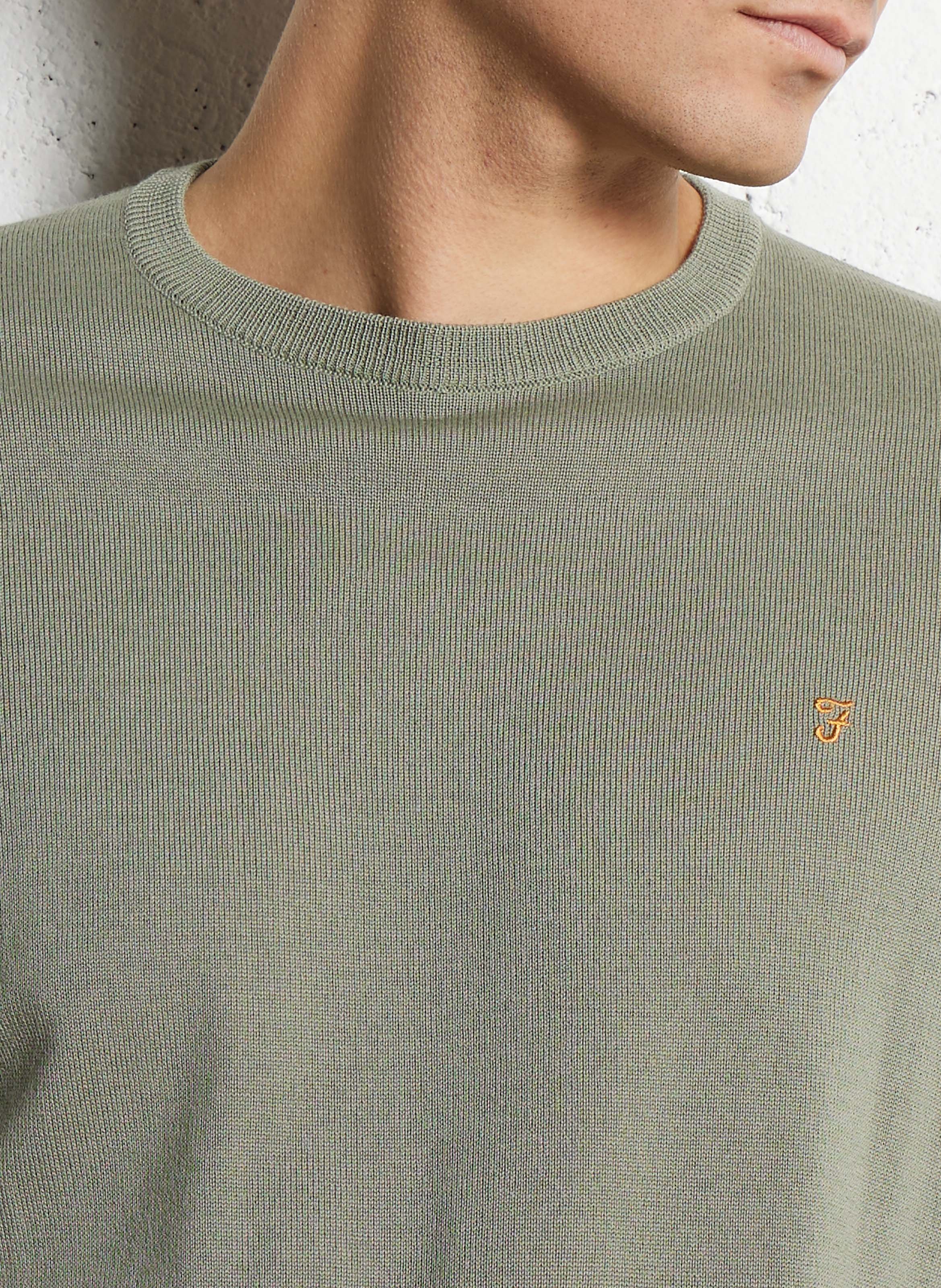 Pull regular en laine mérinos FARAH Vert