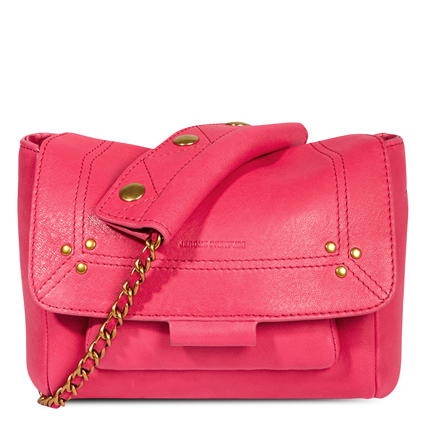 Sac bandoulière à rabat en cuir JEROME DREYFUSS Pink
