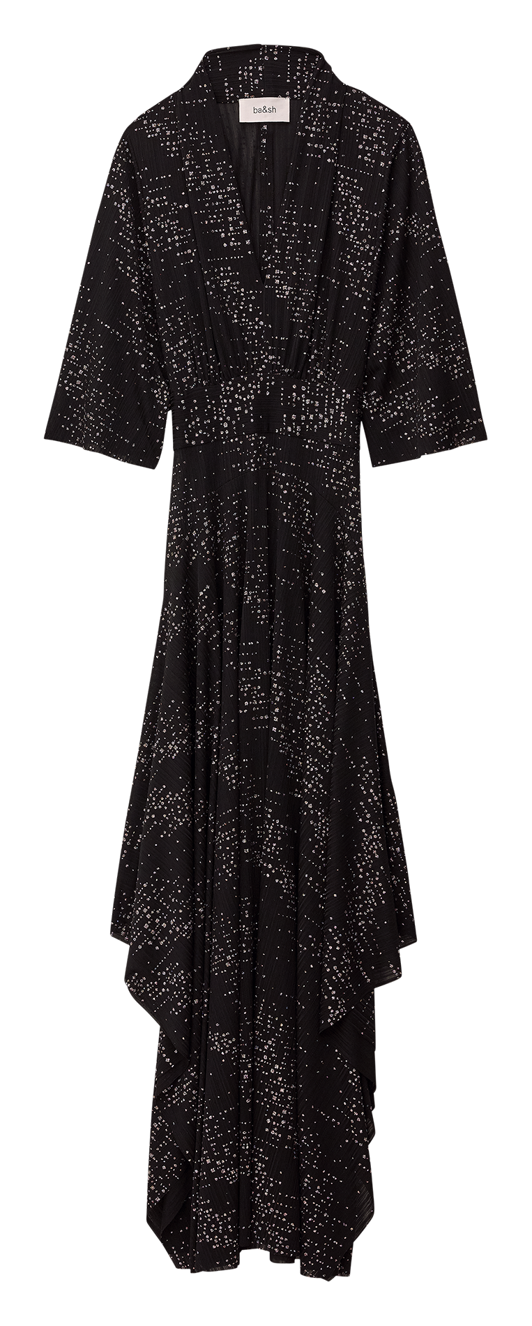 Robe longue ample à détails brillants BA&SH Noir
